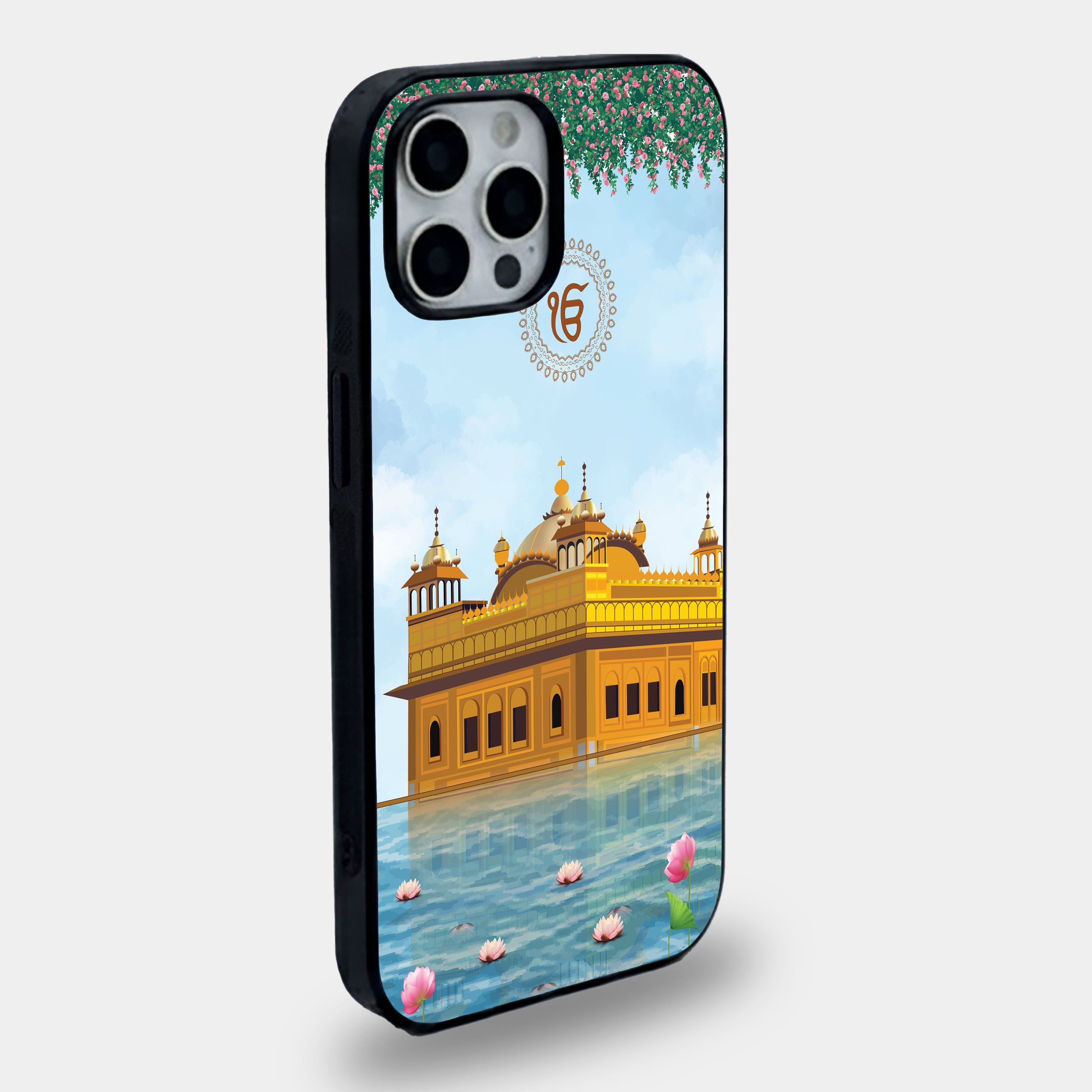 Golden Temple & Ek Onkar | Premium Glass iPhone Mobile Cover Case