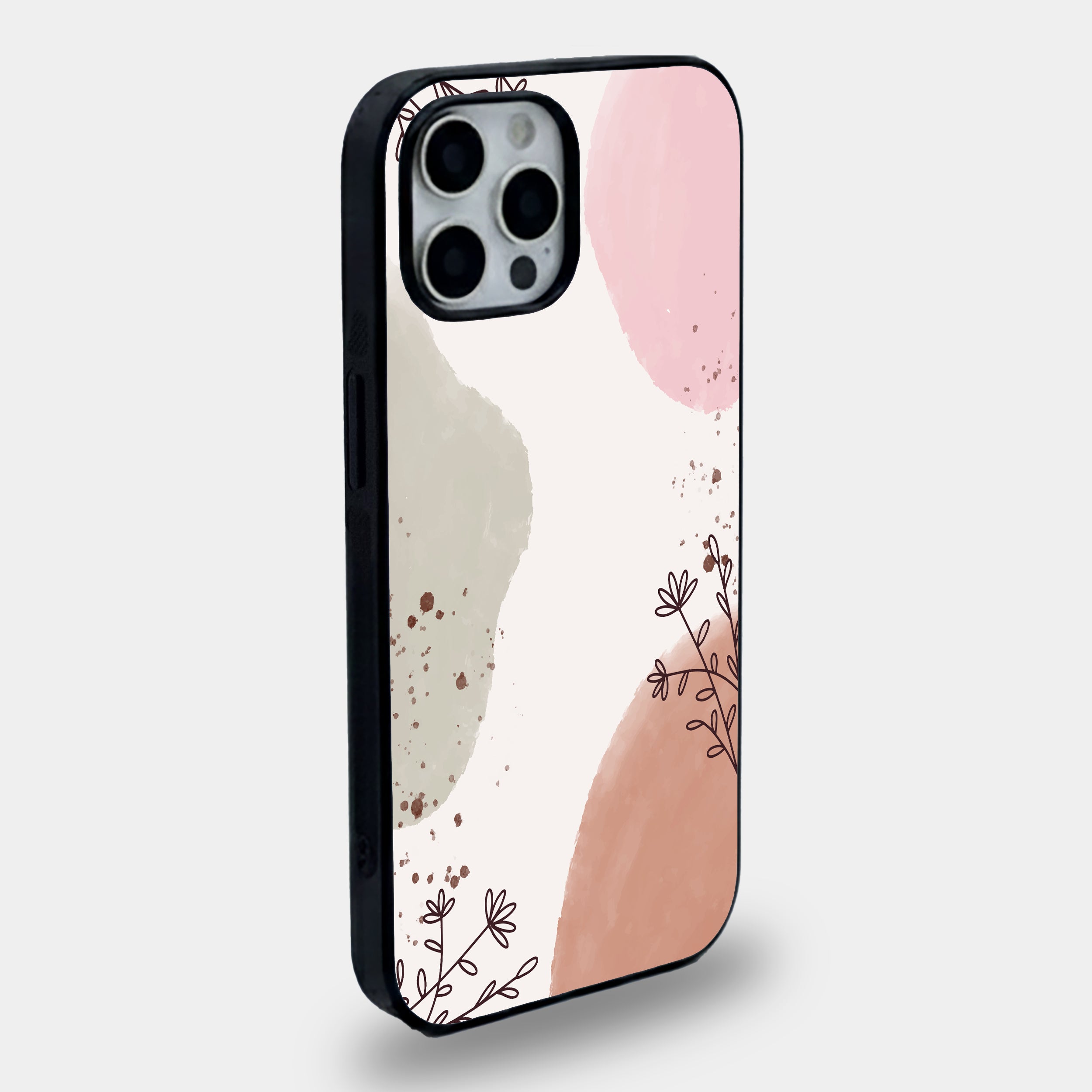 Earthy Botanical Watercolor | Premium Glass iPhone Mobile Cover Case