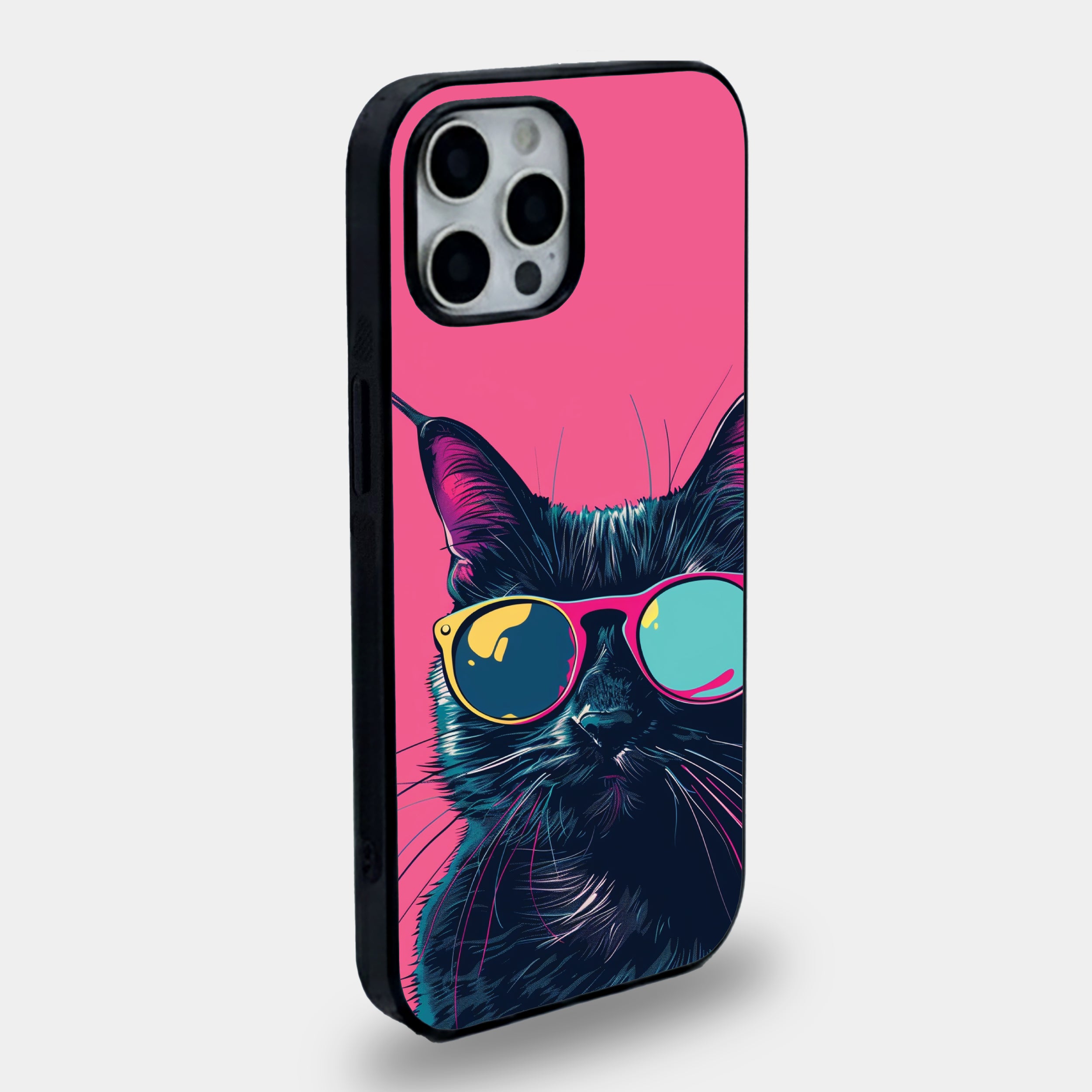 Retro Shades Feline Cat | Premium Glass iPhone Mobile Cover Case