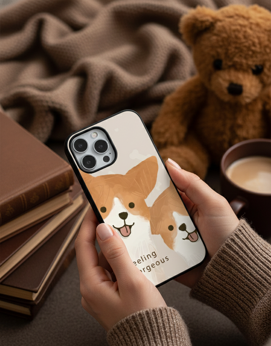 Gorgeous Puppy Smile| Premium Glass iPhone Mobile Cover Case