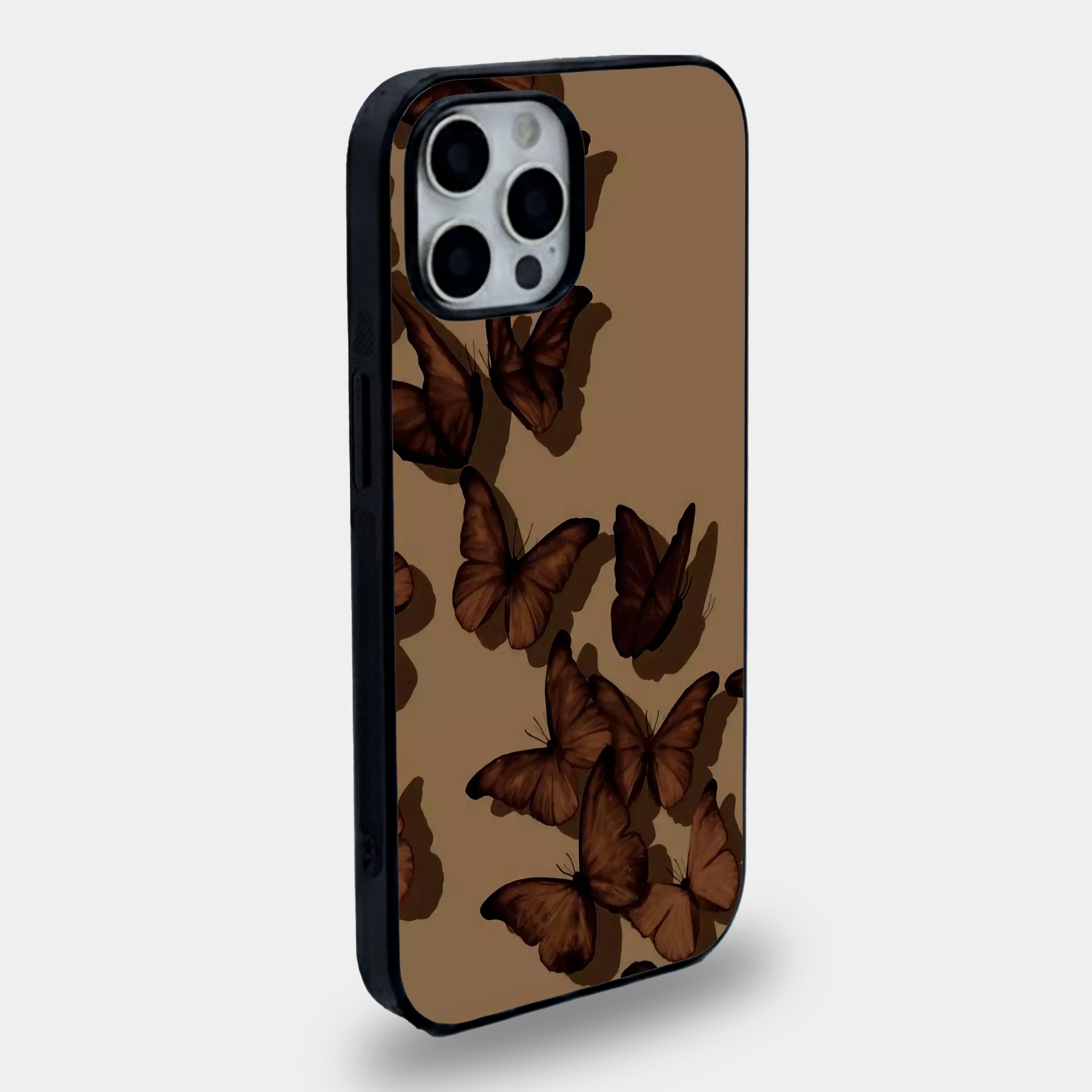 Chocolate Butterfly | Premium Glass iPhone & Samsung Mobile Cover Case