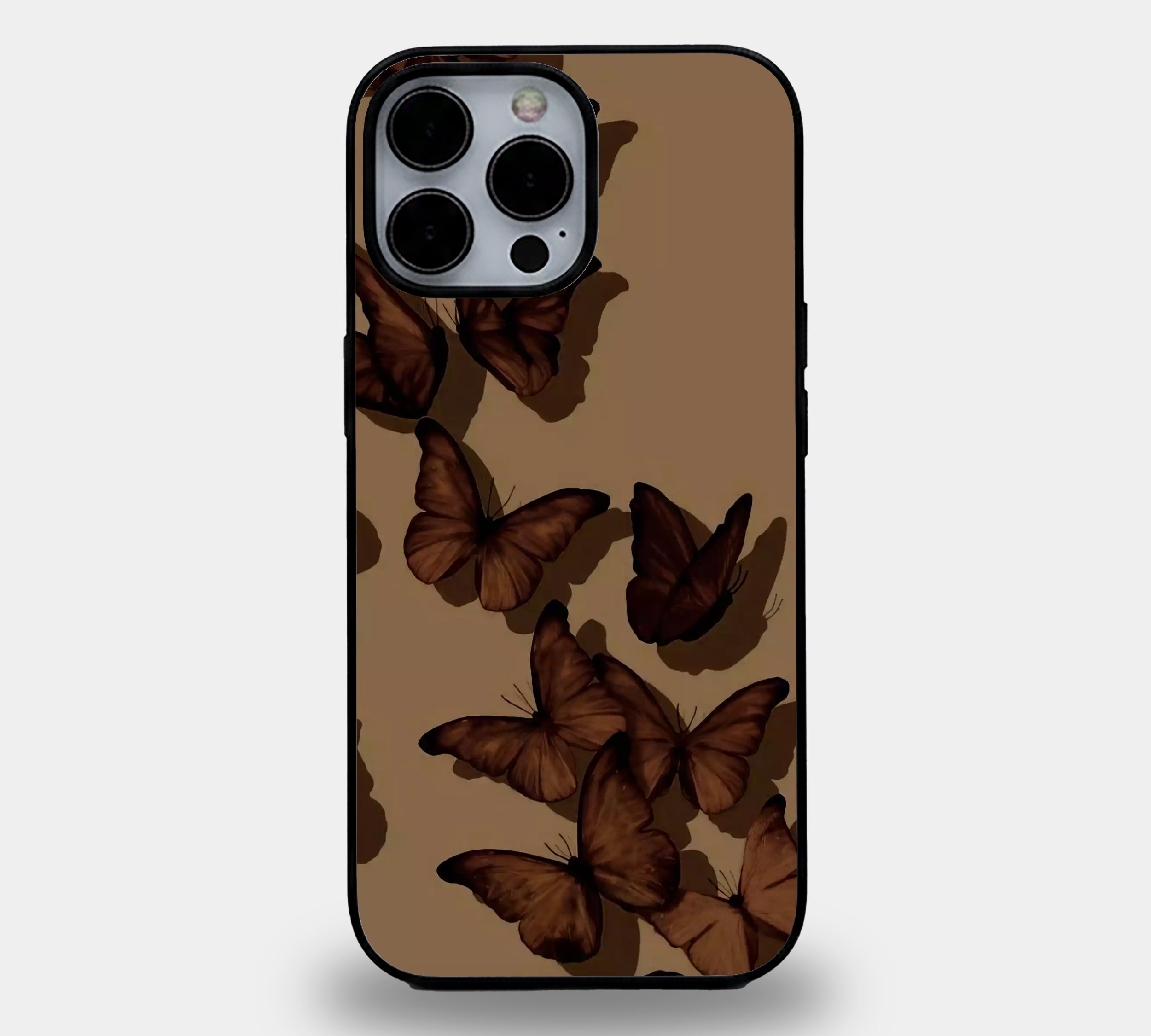 Chocolate Butterfly | Premium Glass iPhone & Samsung Mobile Cover Case