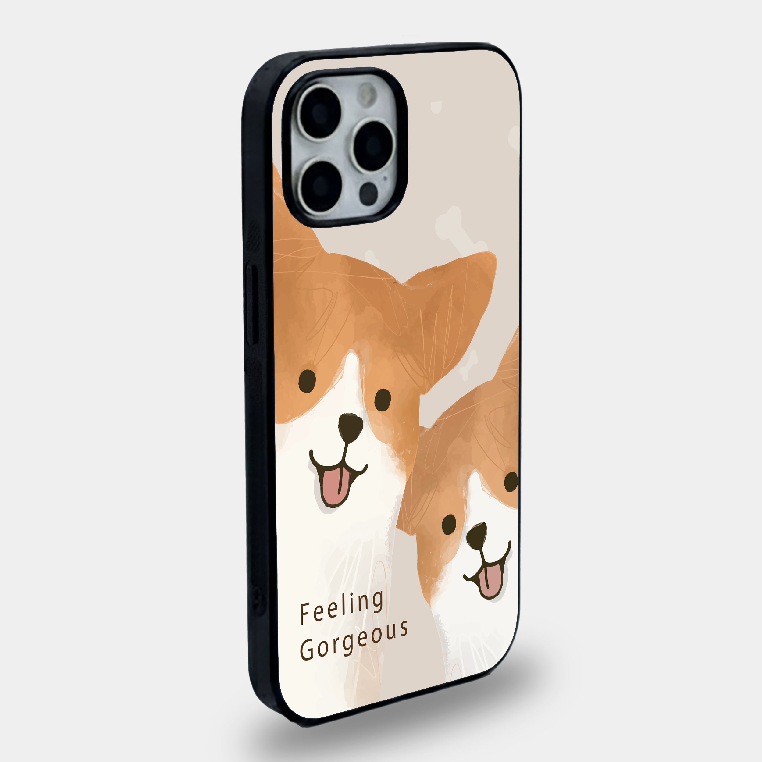 Gorgeous Puppy Smile| Premium Glass iPhone Mobile Cover Case