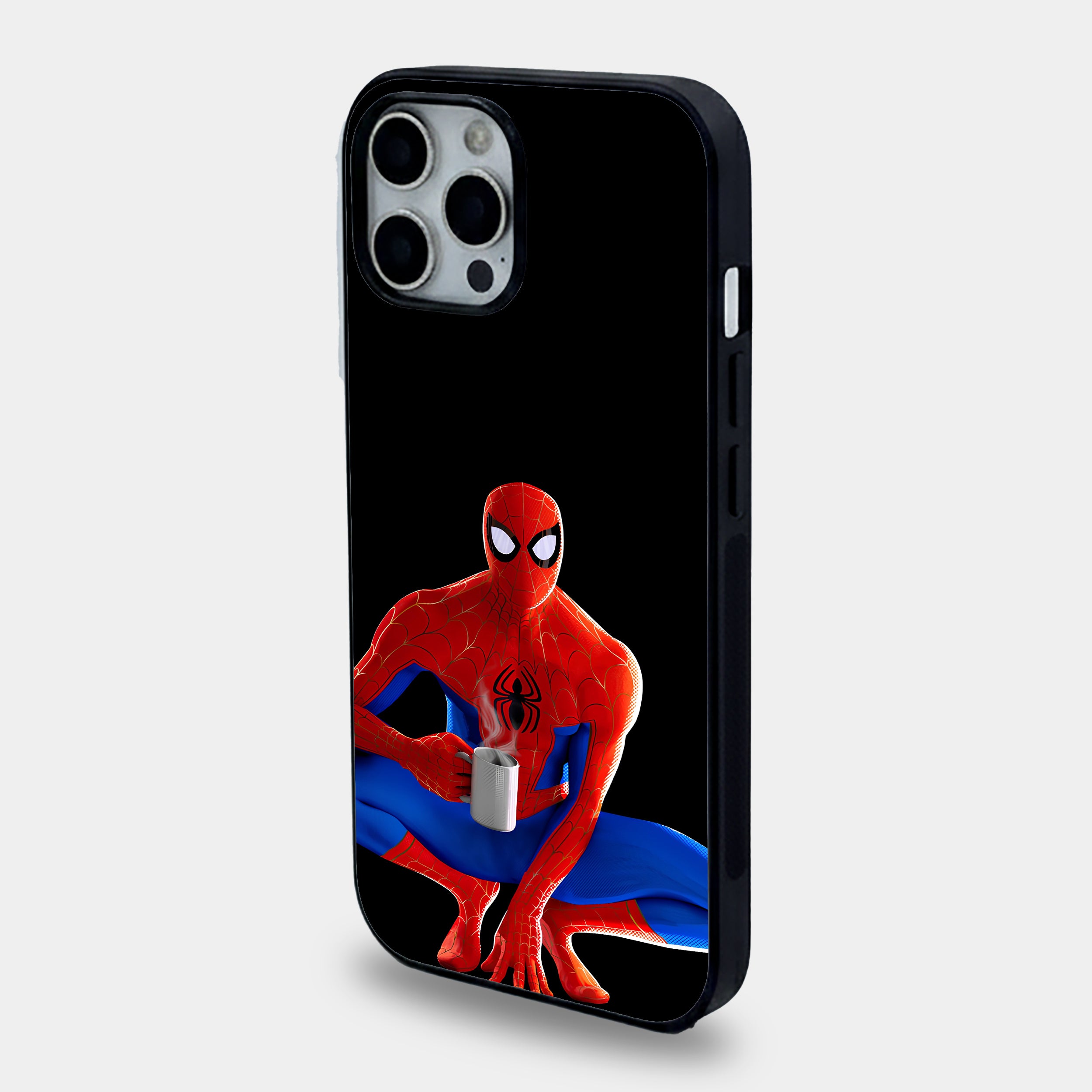 Spider-Man Coffee Chill | Premium Glass iPhone & Samsung Mobile Cover Case