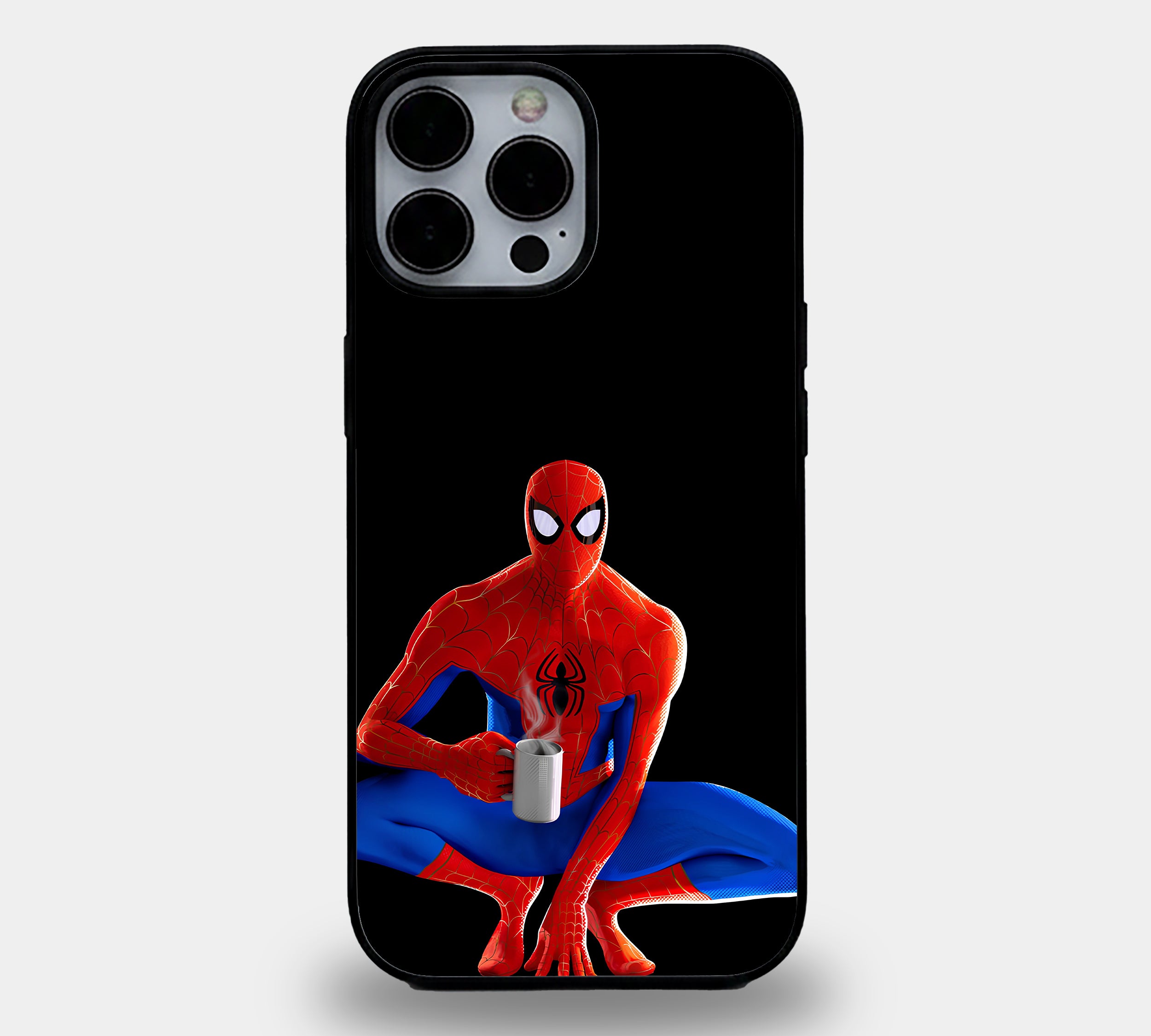 Spider-Man Coffee Chill | Premium Glass iPhone & Samsung Mobile Cover Case