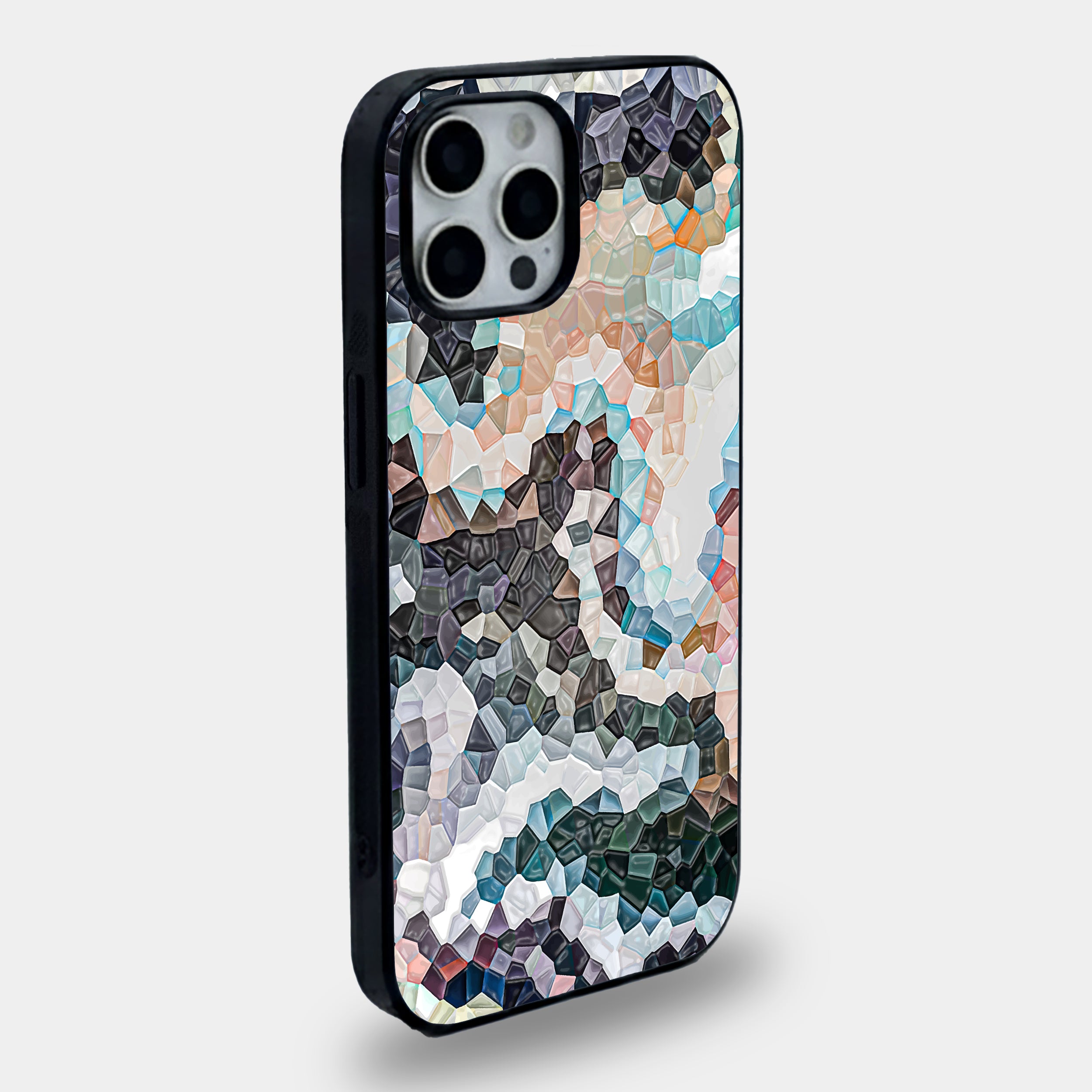 Vibrant Mosaic Geometric Stained Glass | Premium Glass iPhone Mobile Cover Case