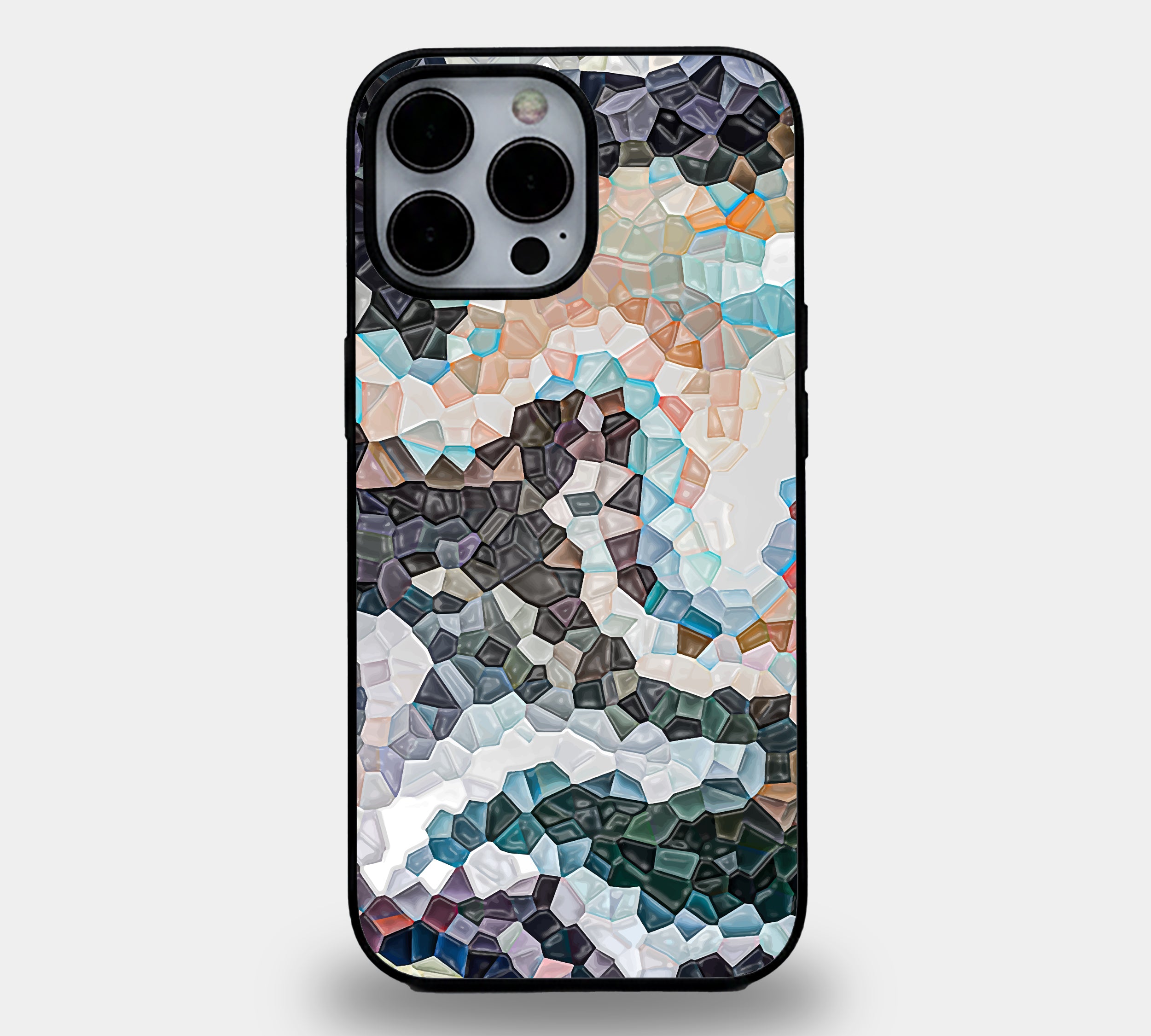 Vibrant Mosaic Geometric Stained Glass | Premium Glass iPhone Mobile Cover Case