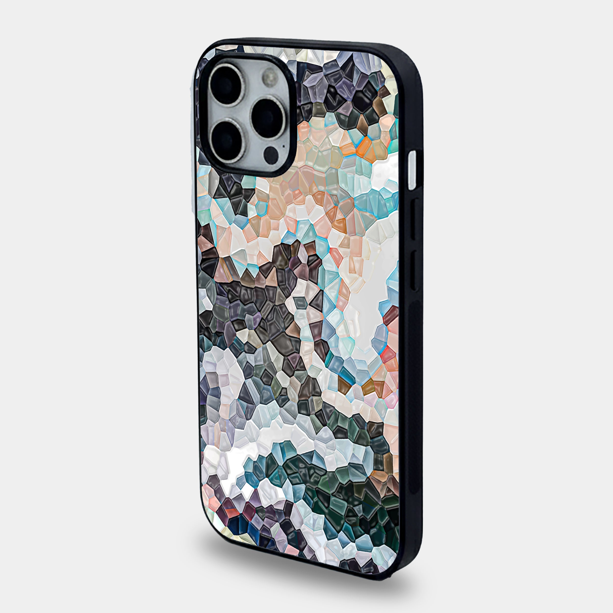 Vibrant Mosaic Geometric Stained Glass | Premium Glass iPhone Mobile Cover Case