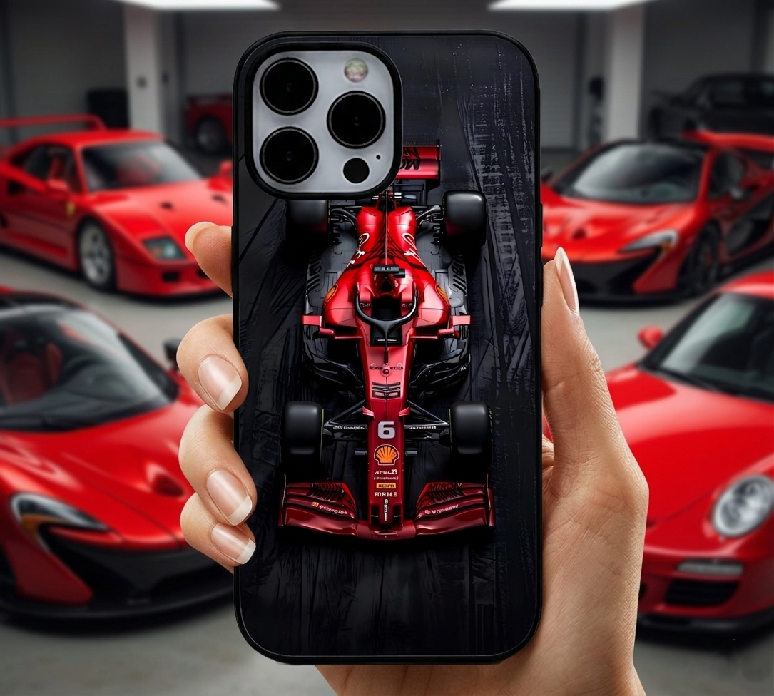 Premium Formula 1 Racing Red | Premium Glass iPhone & Samsung Mobile Cover Case