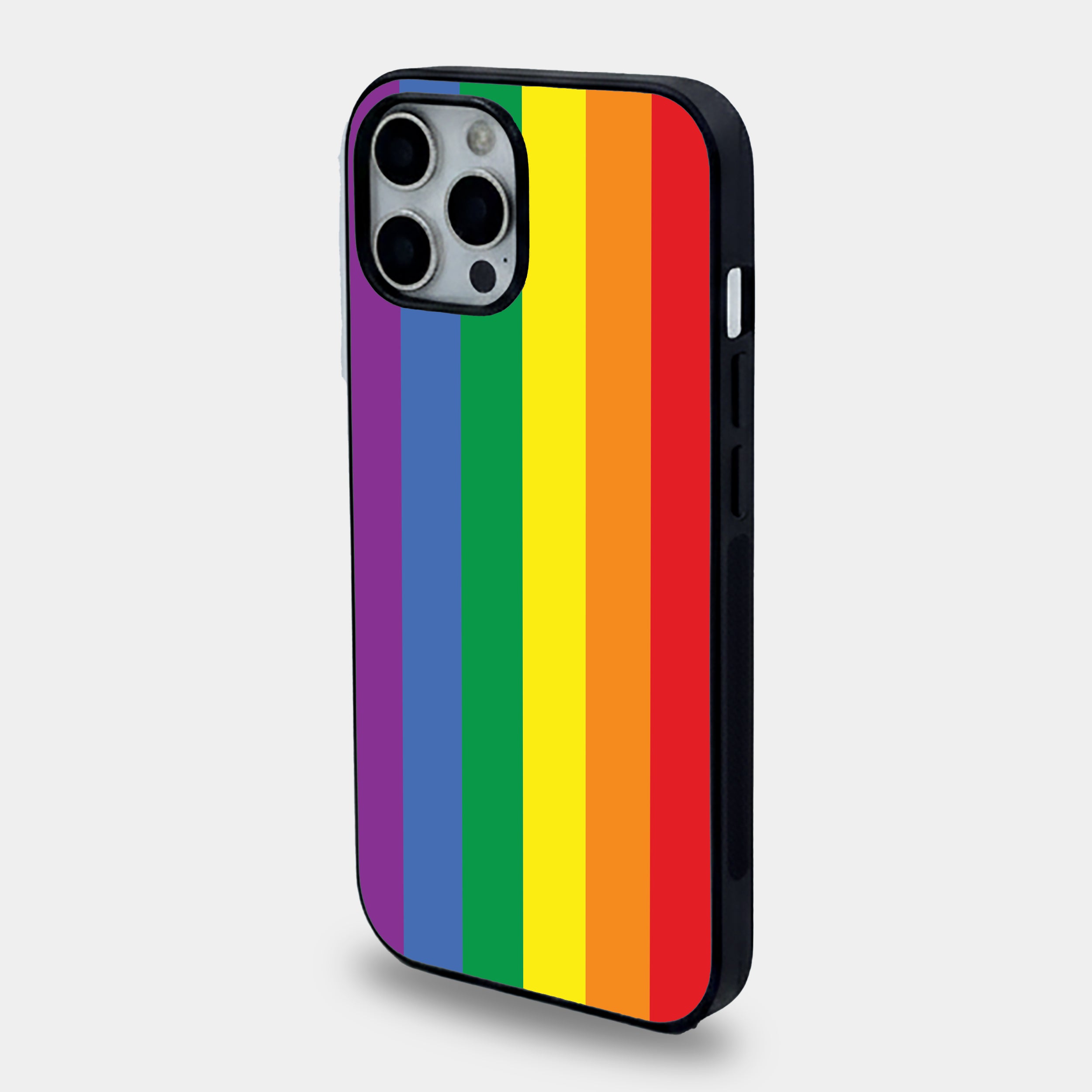 Classic Vertical Pride Stripes | Premium Glass iPhone Mobile Cover Case