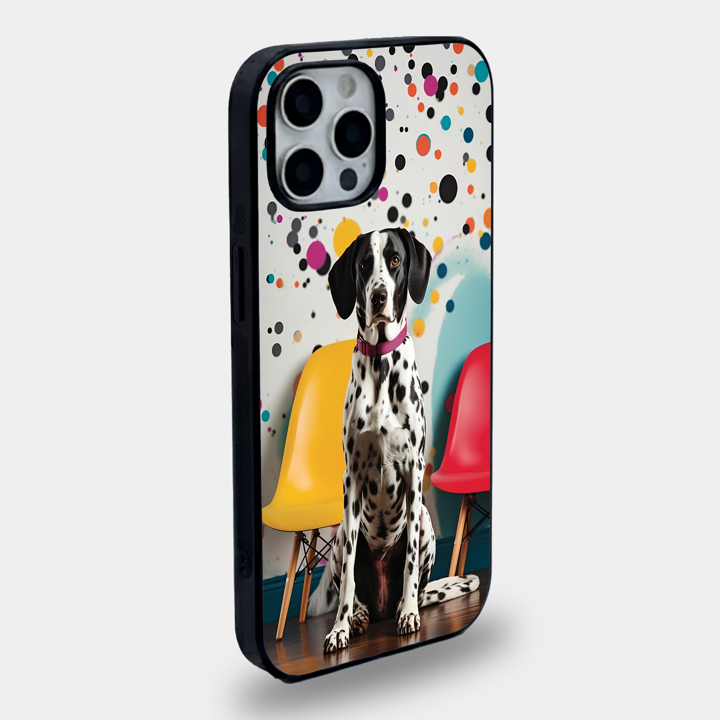 Artistic Spotted Dalmatian | Premium Glass iPhone & Samsung Mobile Cover Case