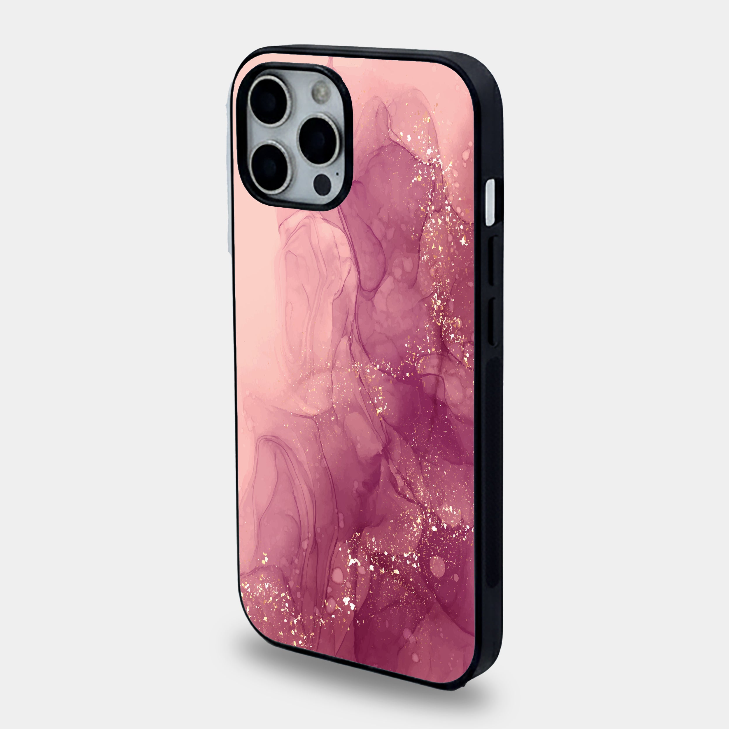 Rose Marble Alcohol Ink | Premium Glass iPhone Mobile Cover Case