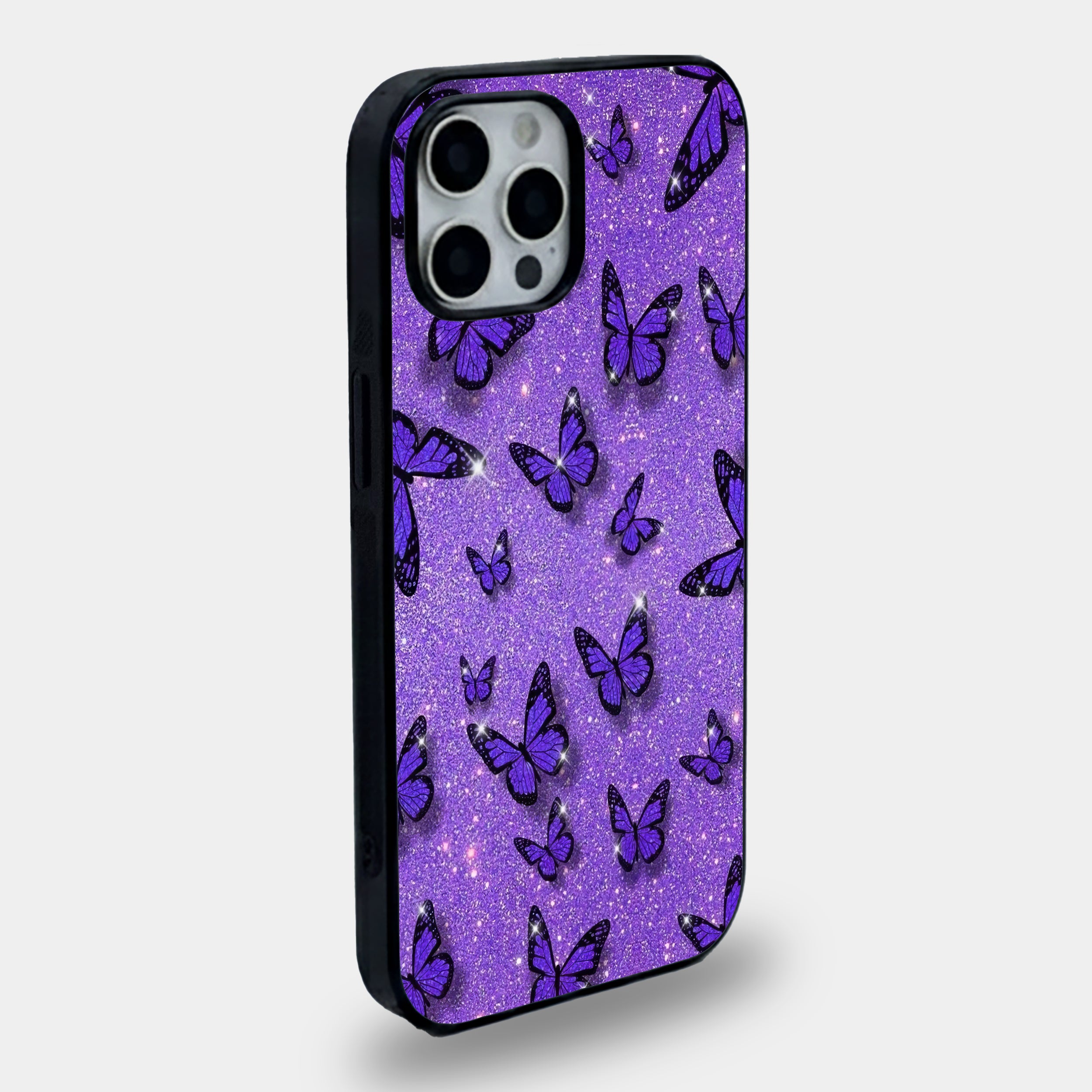 Sparkling Purple Butterfly Pattern