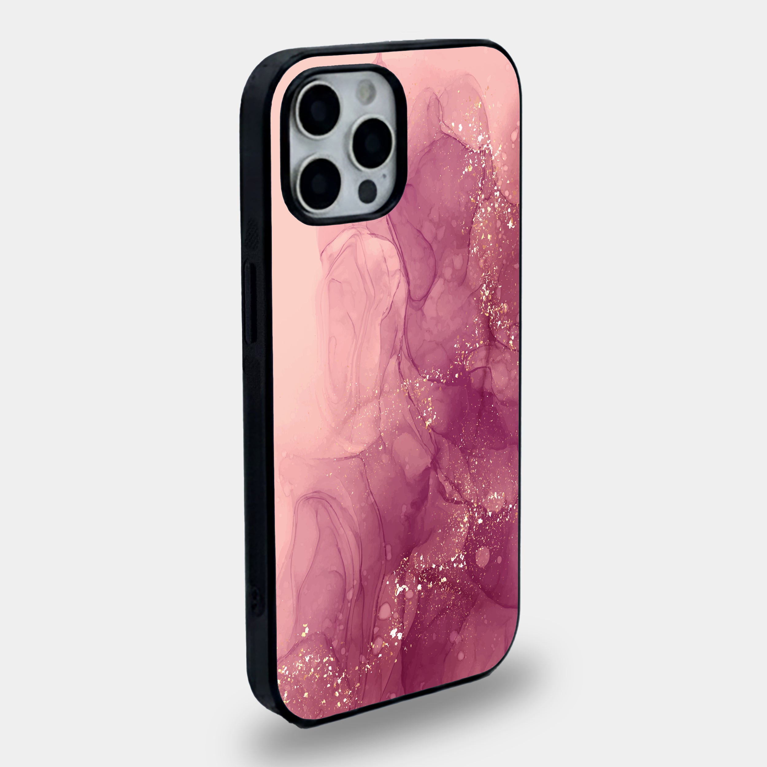 Rose Marble Alcohol Ink | Premium Glass iPhone Mobile Cover Case