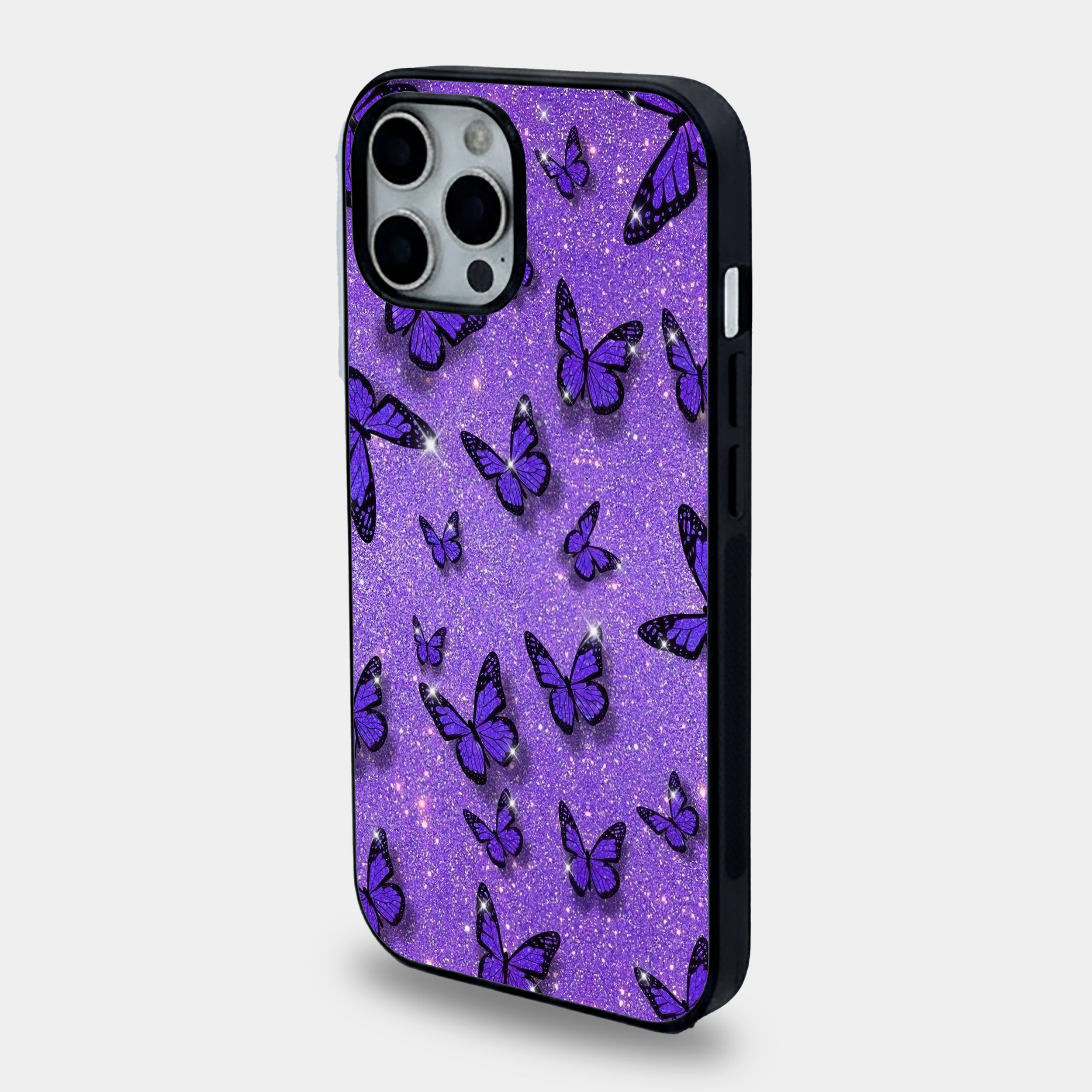 Sparkling Purple Butterfly Pattern