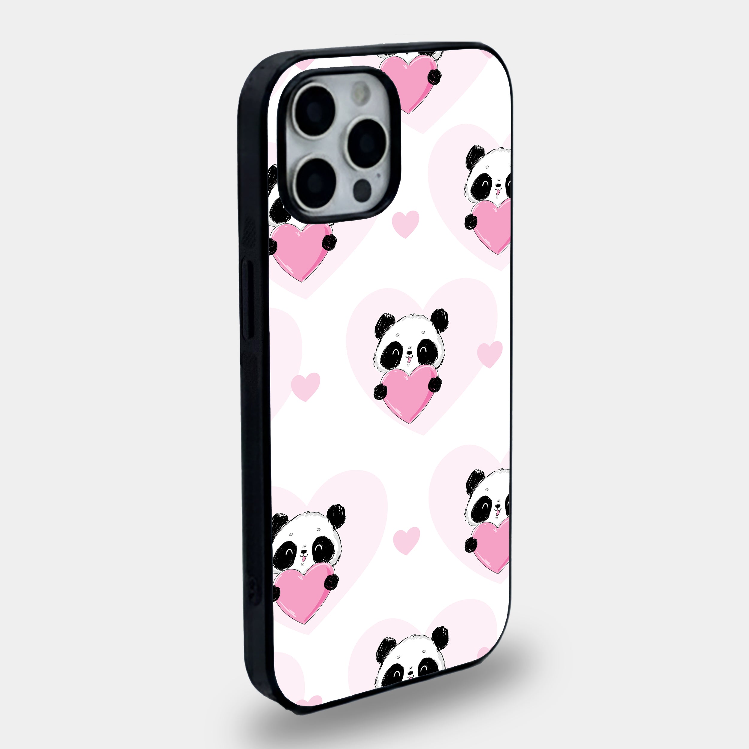 The Heart-Holding Panda | Premium Glass iPhone & Samsung Mobile Cover Case
