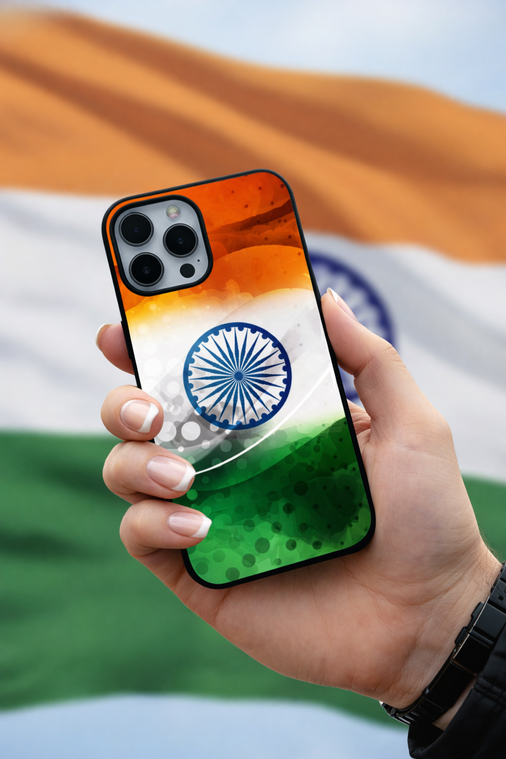 Abstract Flag Swirl | Premium Glass iPhone Mobile Cover Case