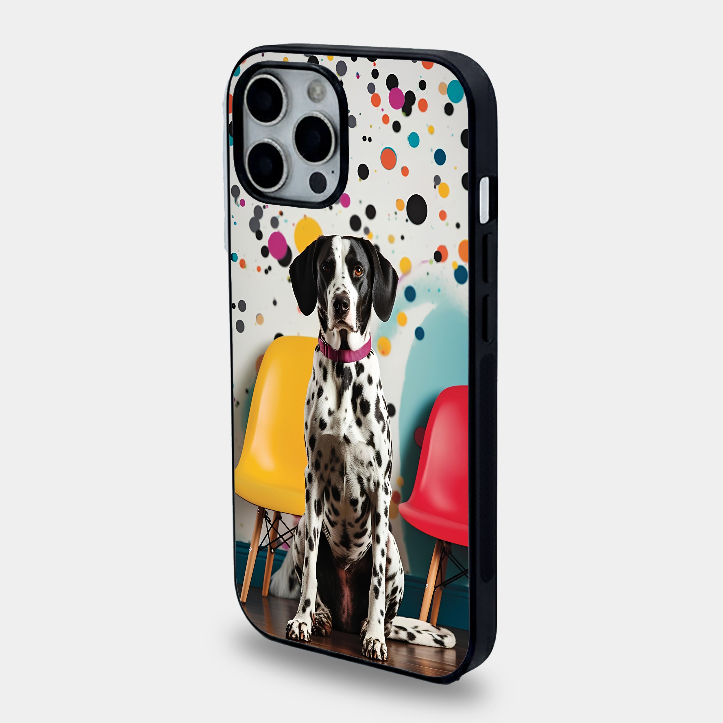Artistic Spotted Dalmatian | Premium Glass iPhone & Samsung Mobile Cover Case