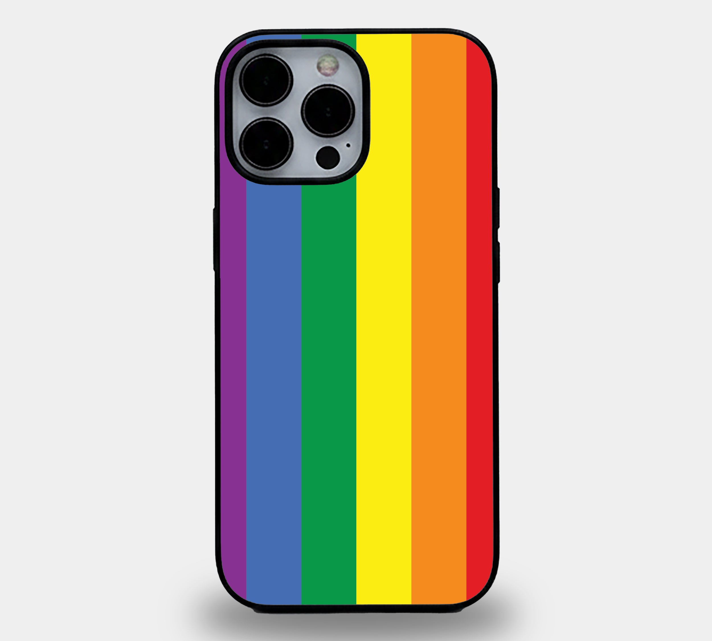 Classic Vertical Pride Stripes | Premium Glass iPhone Mobile Cover Case