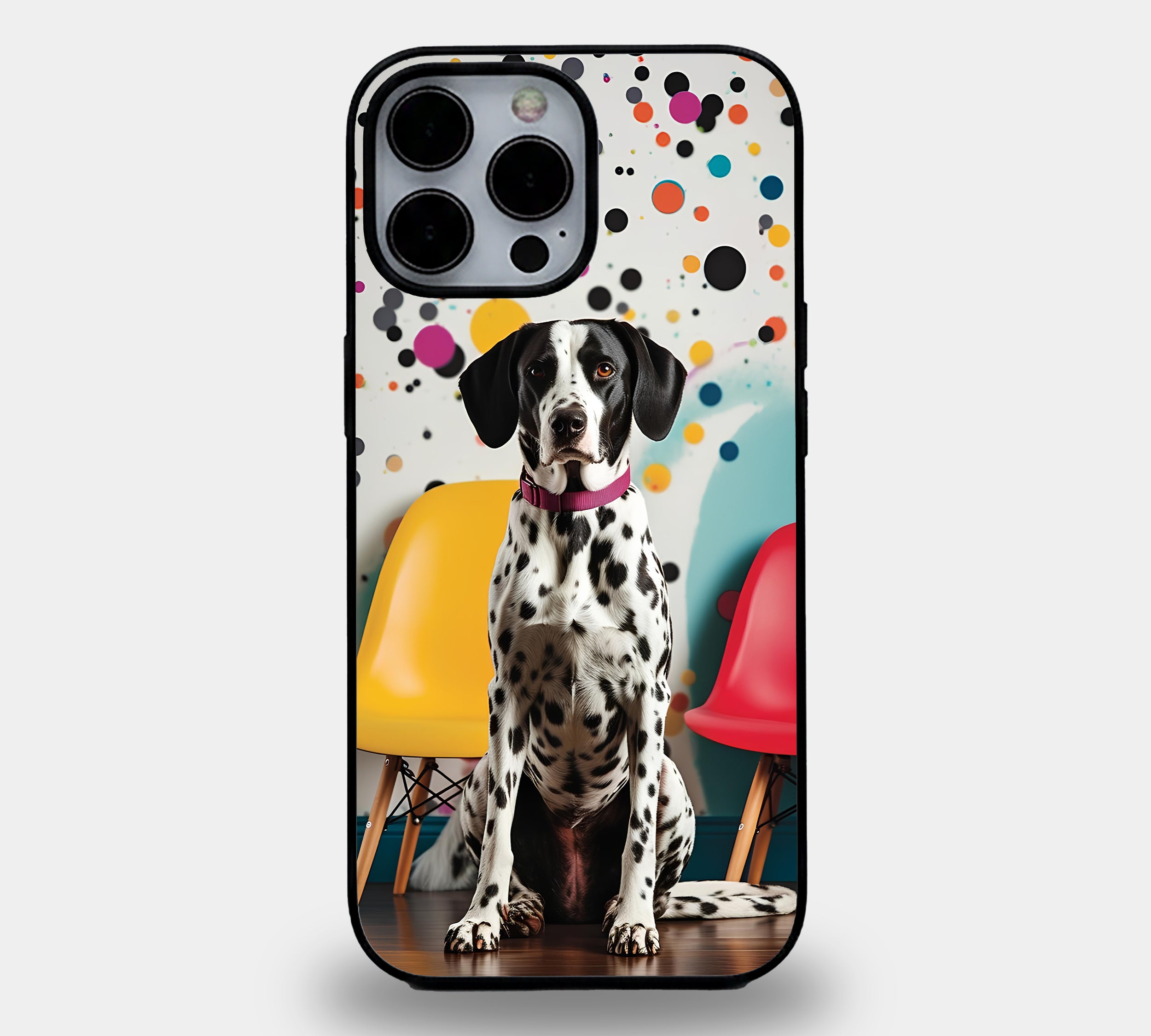 Artistic Spotted Dalmatian | Premium Glass iPhone & Samsung Mobile Cover Case
