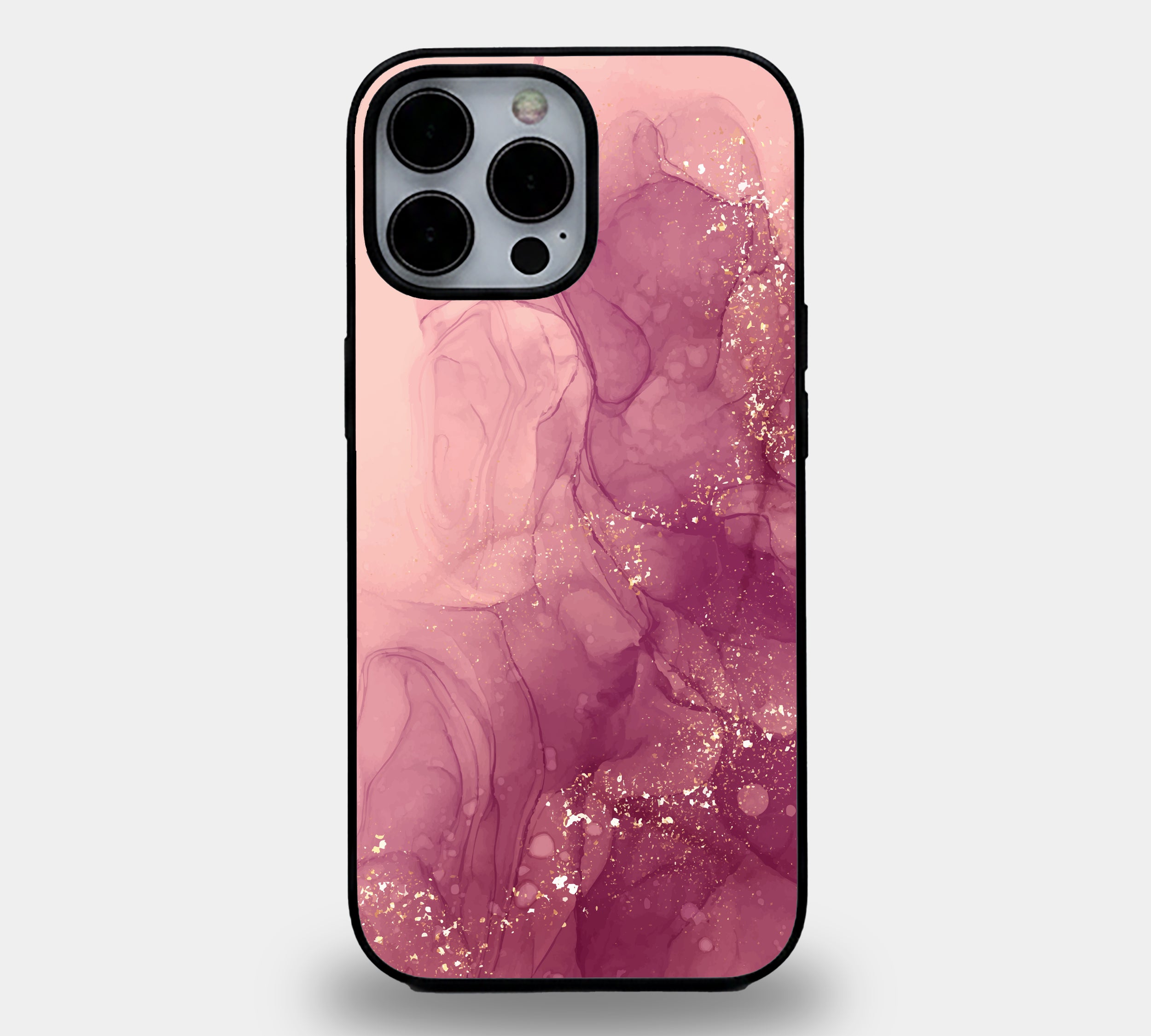 Rose Marble Alcohol Ink | Premium Glass iPhone Mobile Cover Case