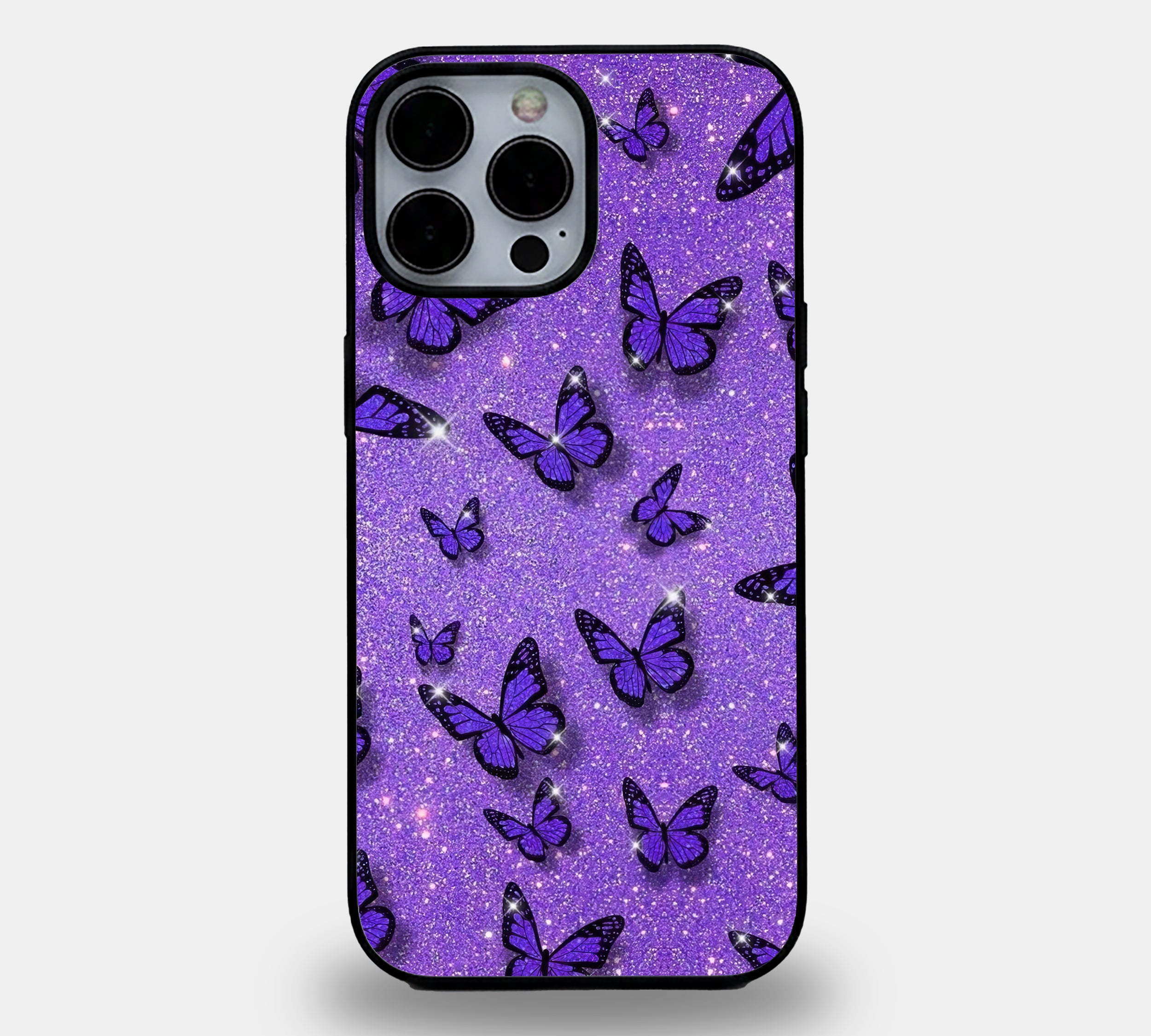Sparkling Purple Butterfly Pattern