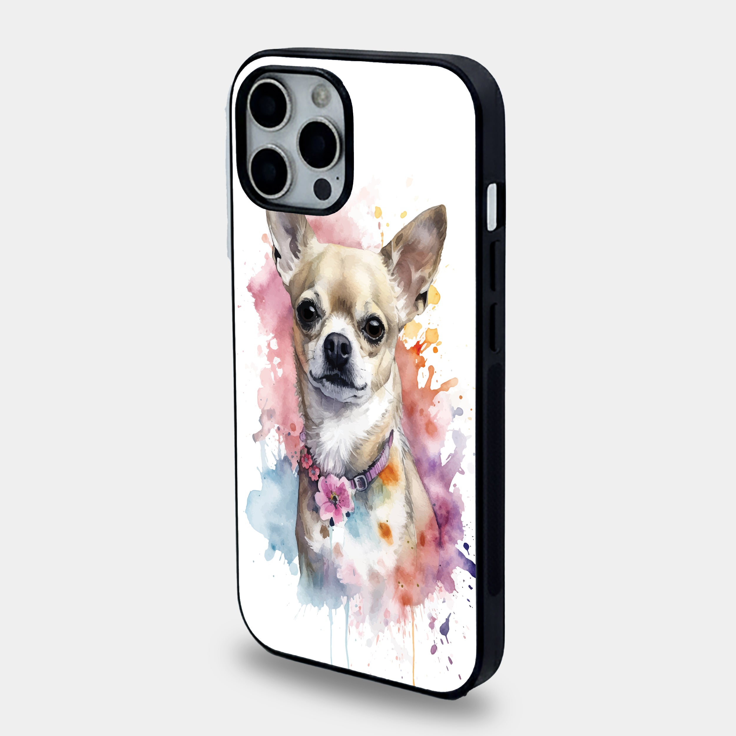 Watercolor Chihuahua | Premium Glass iPhone & Samsung Mobile Cover Case