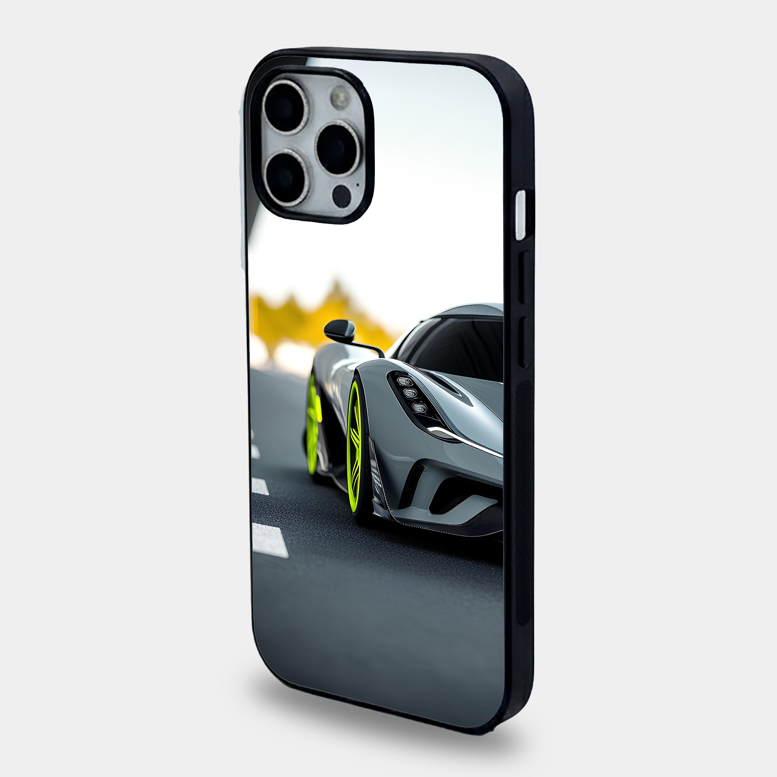 Silver Supercar Neon Rim Case