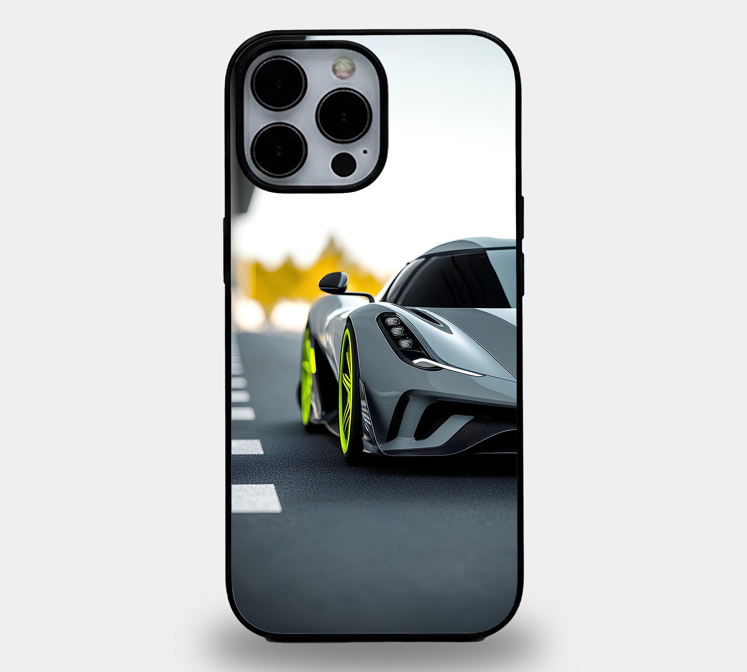 Silver Supercar Neon Rim Case