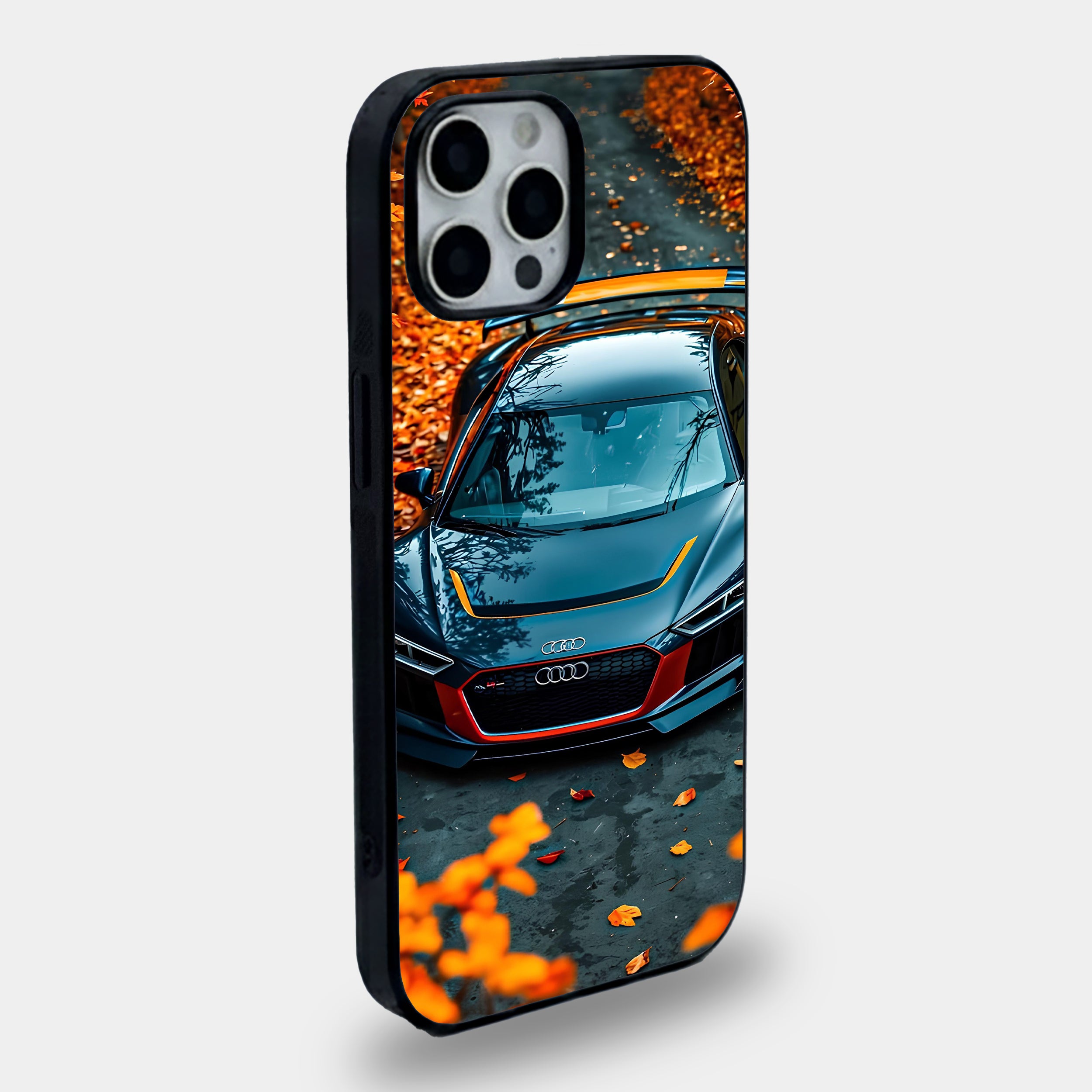 Grey Audi Autumn Road Case