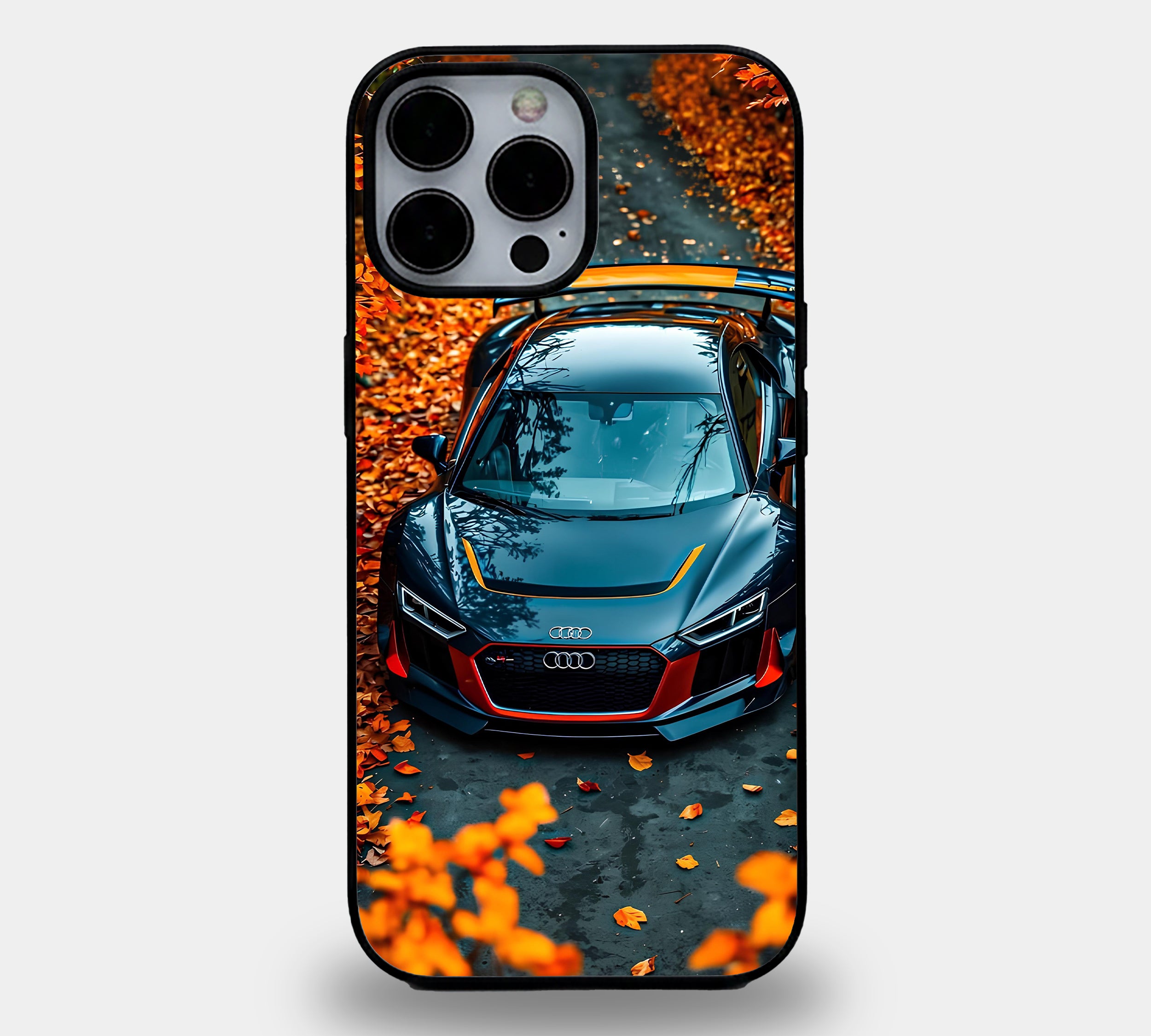 Grey Audi Autumn Road Case