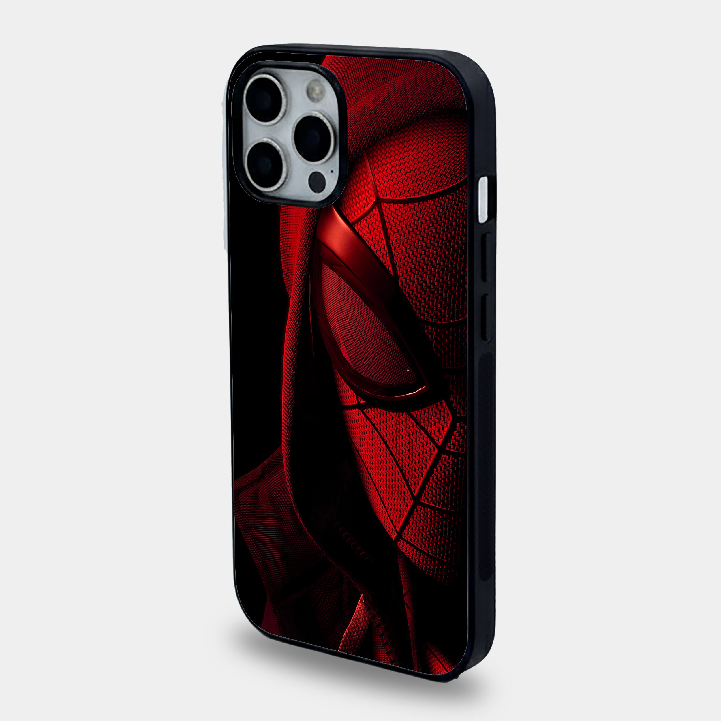 Red Superhero Mask | Premium Glass iPhone & Samsung Mobile Cover Case