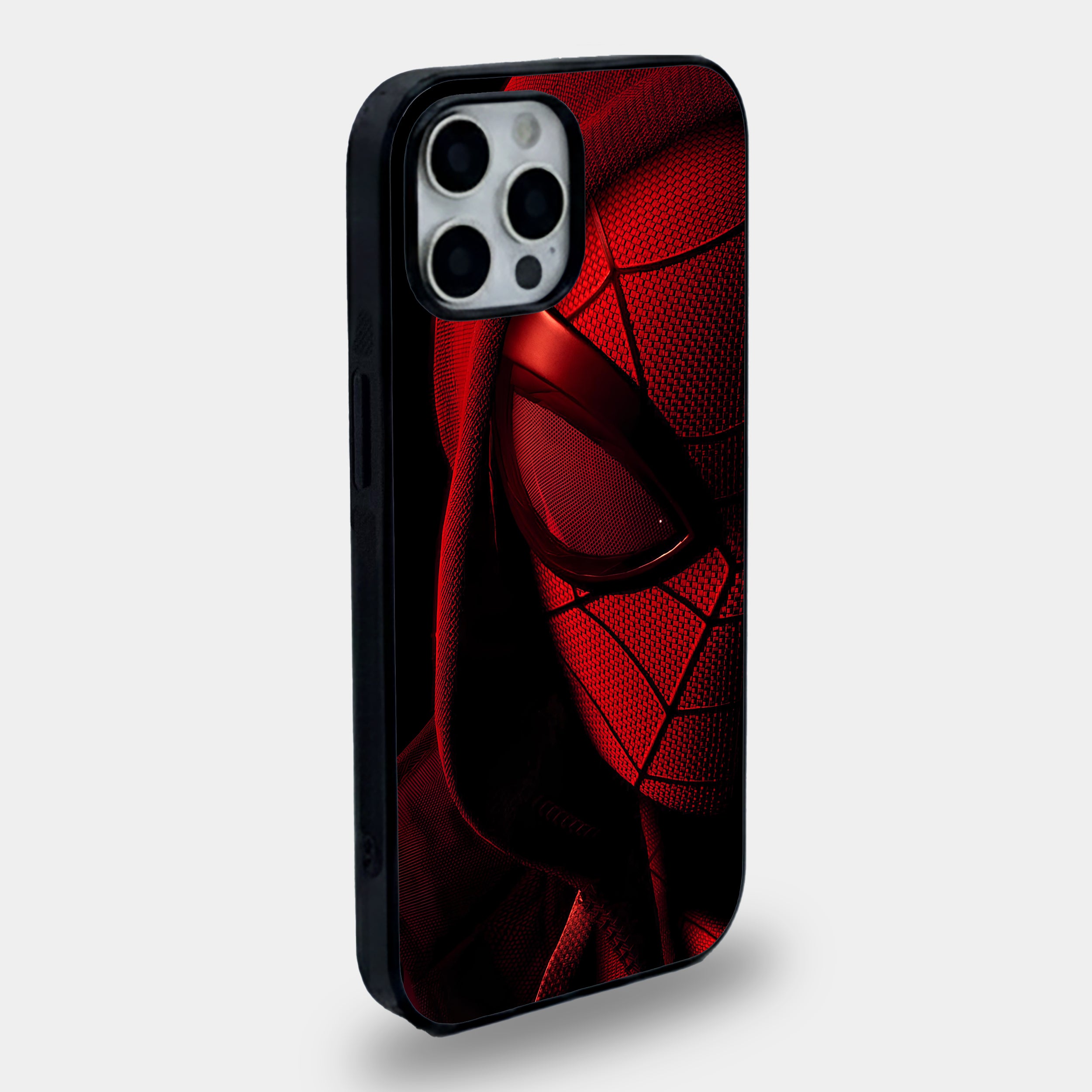 Red Superhero Mask | Premium Glass iPhone & Samsung Mobile Cover Case