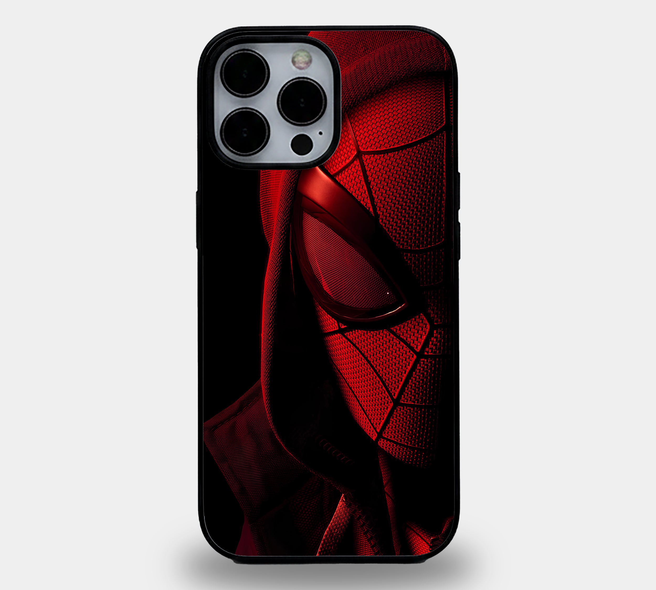 Red Superhero Mask | Premium Glass iPhone & Samsung Mobile Cover Case
