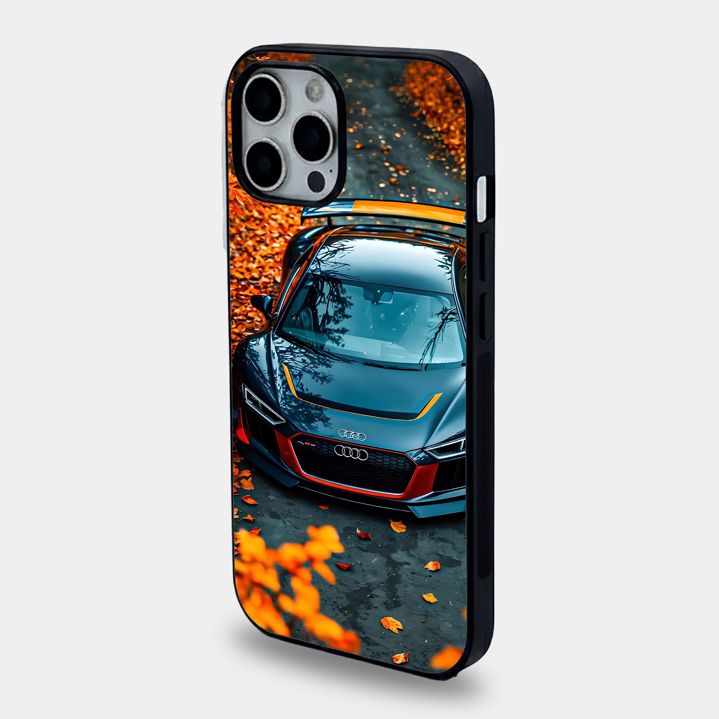 Grey Audi Autumn Road Case