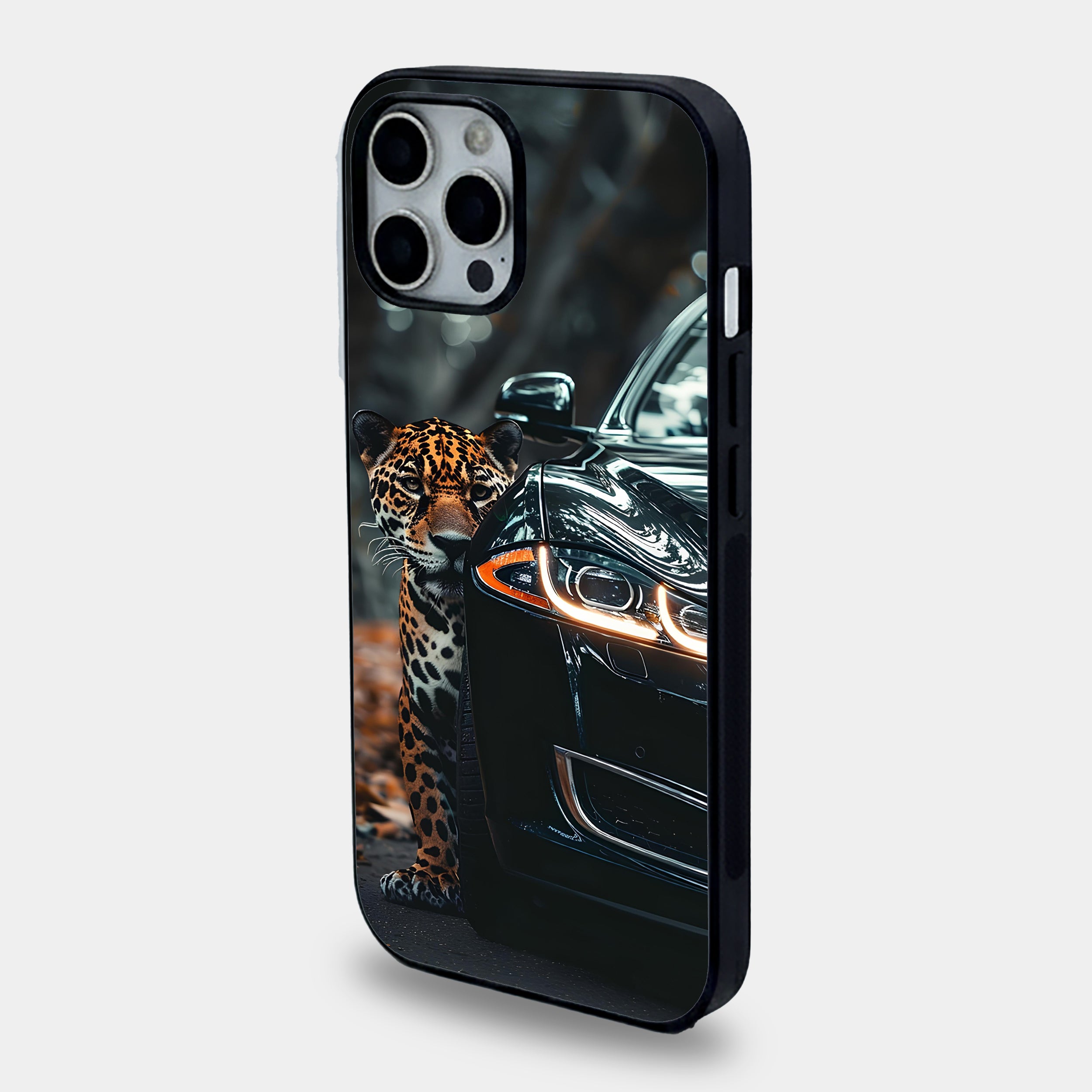 Black Car Wild Jaguar Case