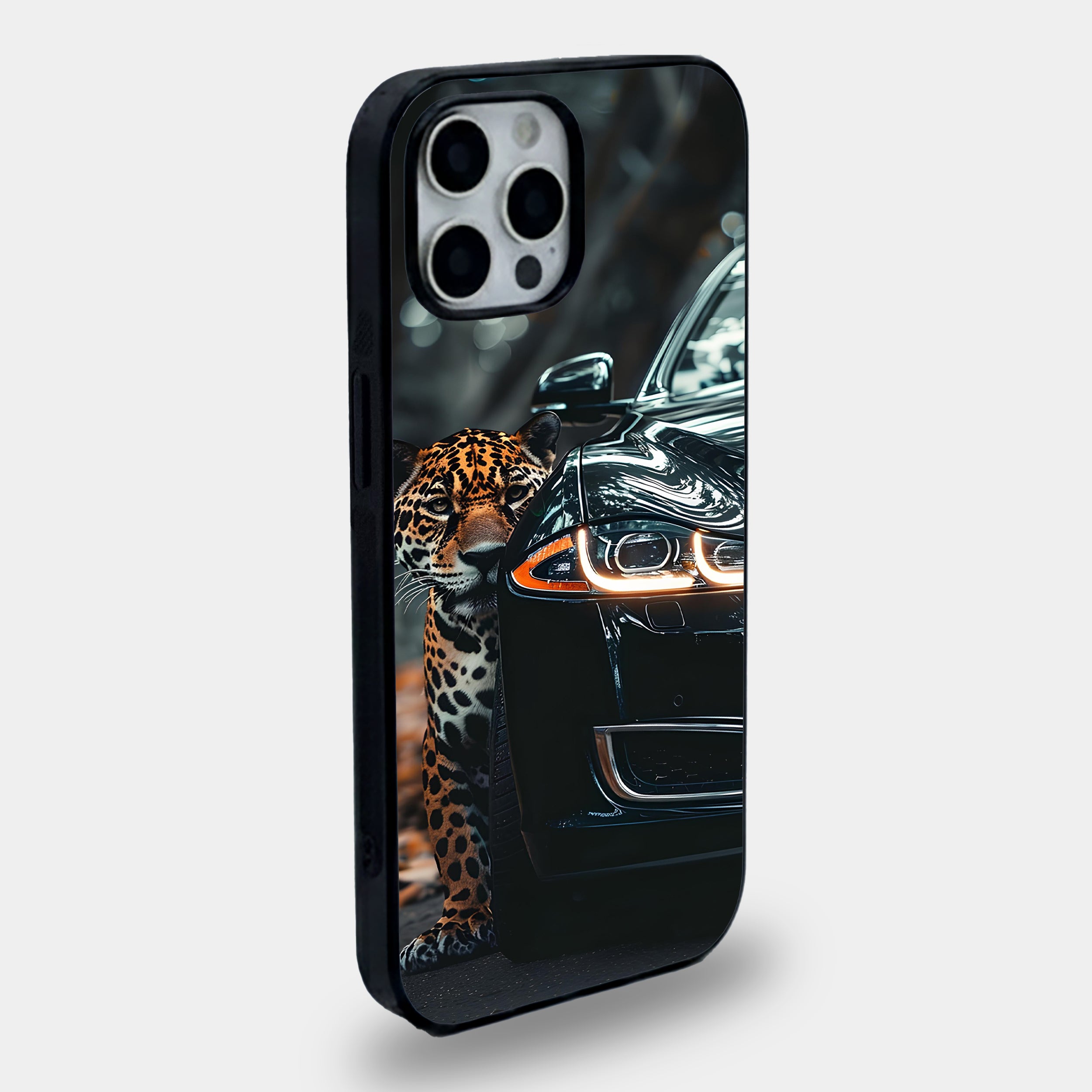 Black Car Wild Jaguar Case