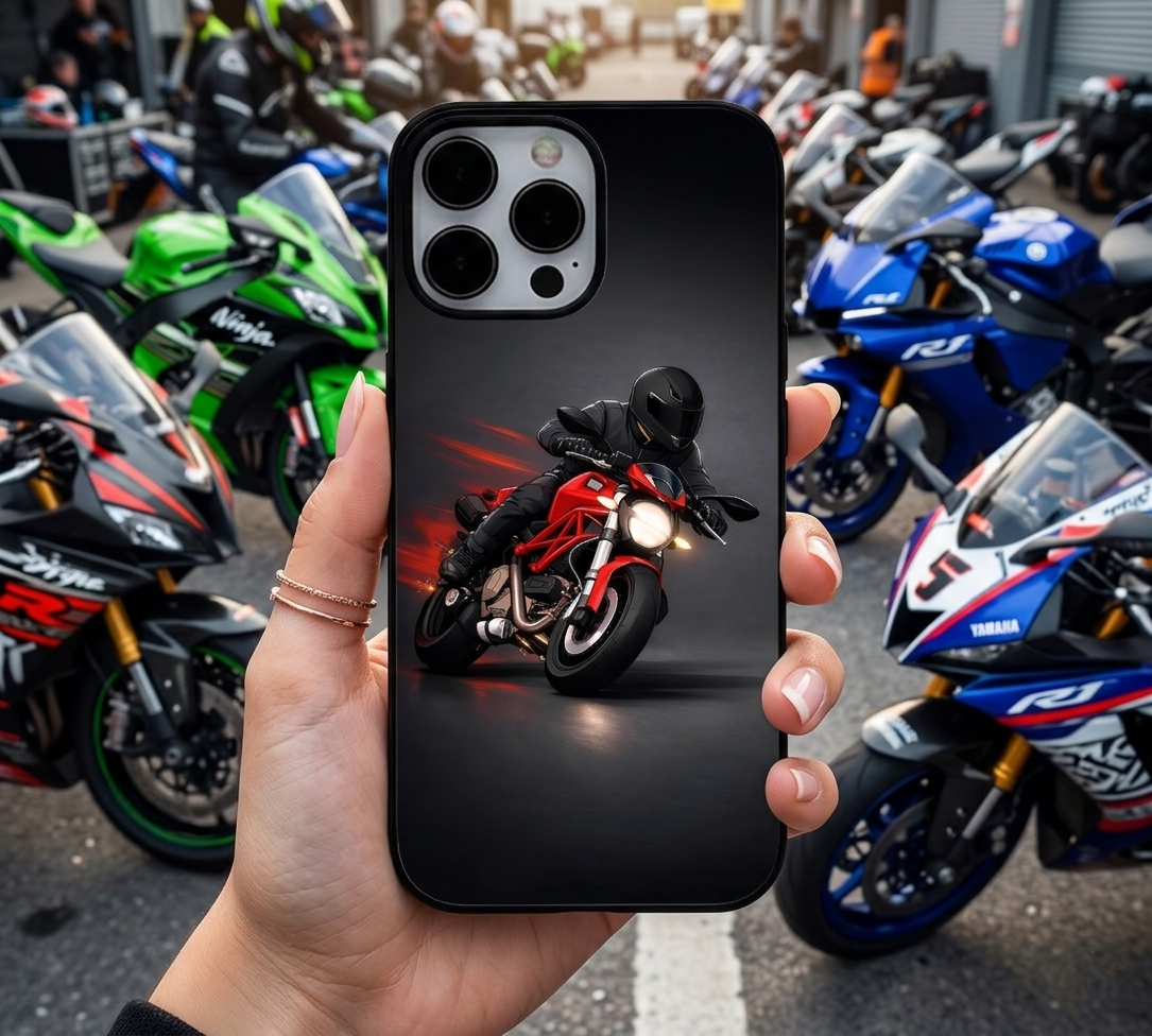Red Sport Motorcycle Case