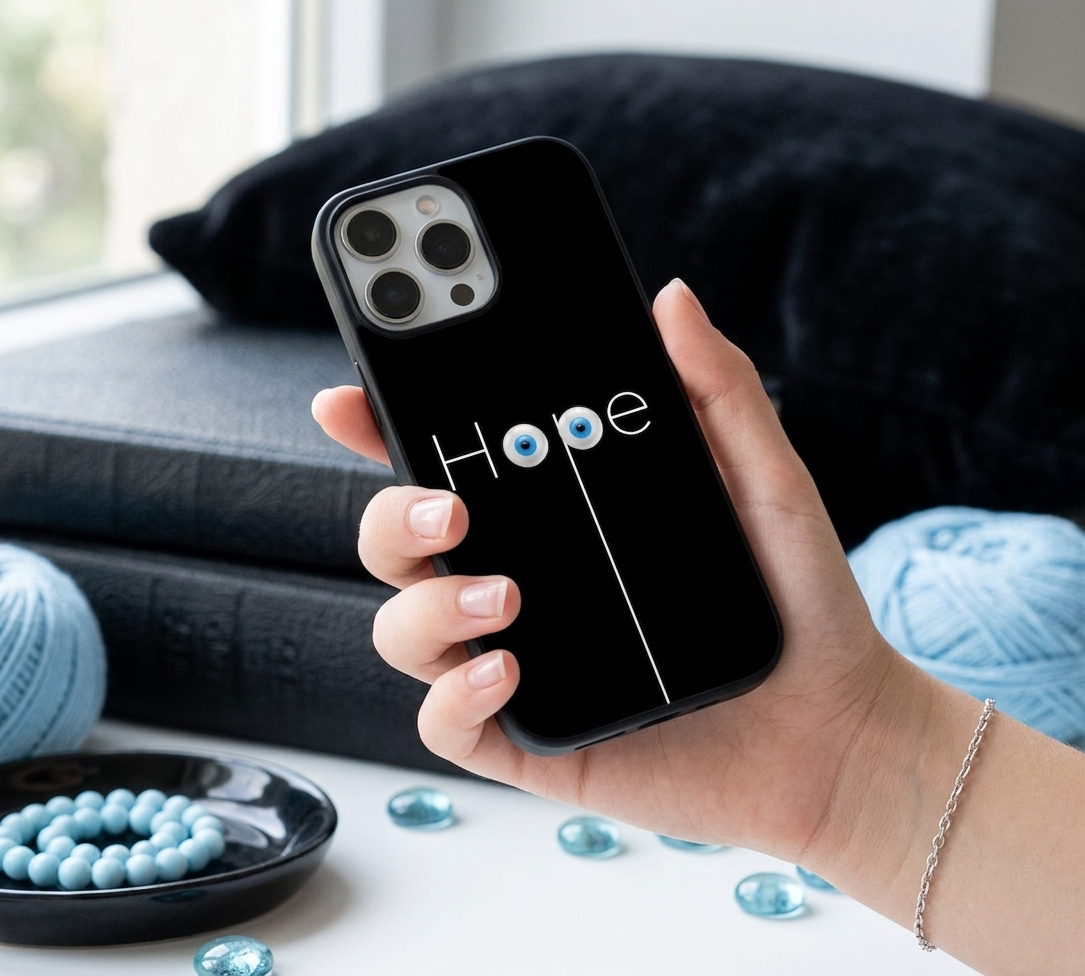 Evil Eye "Hope" | Premium Glass iPhone & Samsung Mobile Cover Case