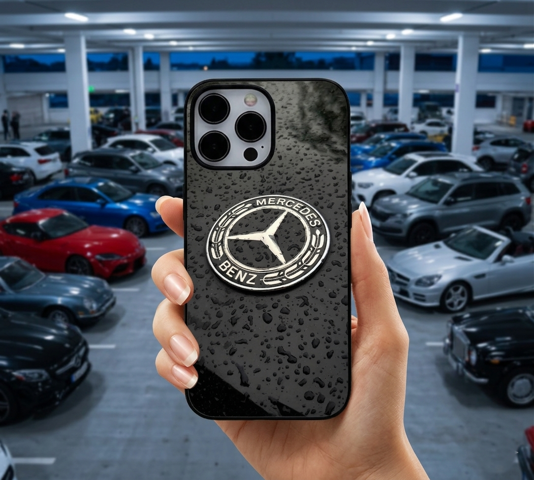 Metallic Mercedes Raindrop Logo Case