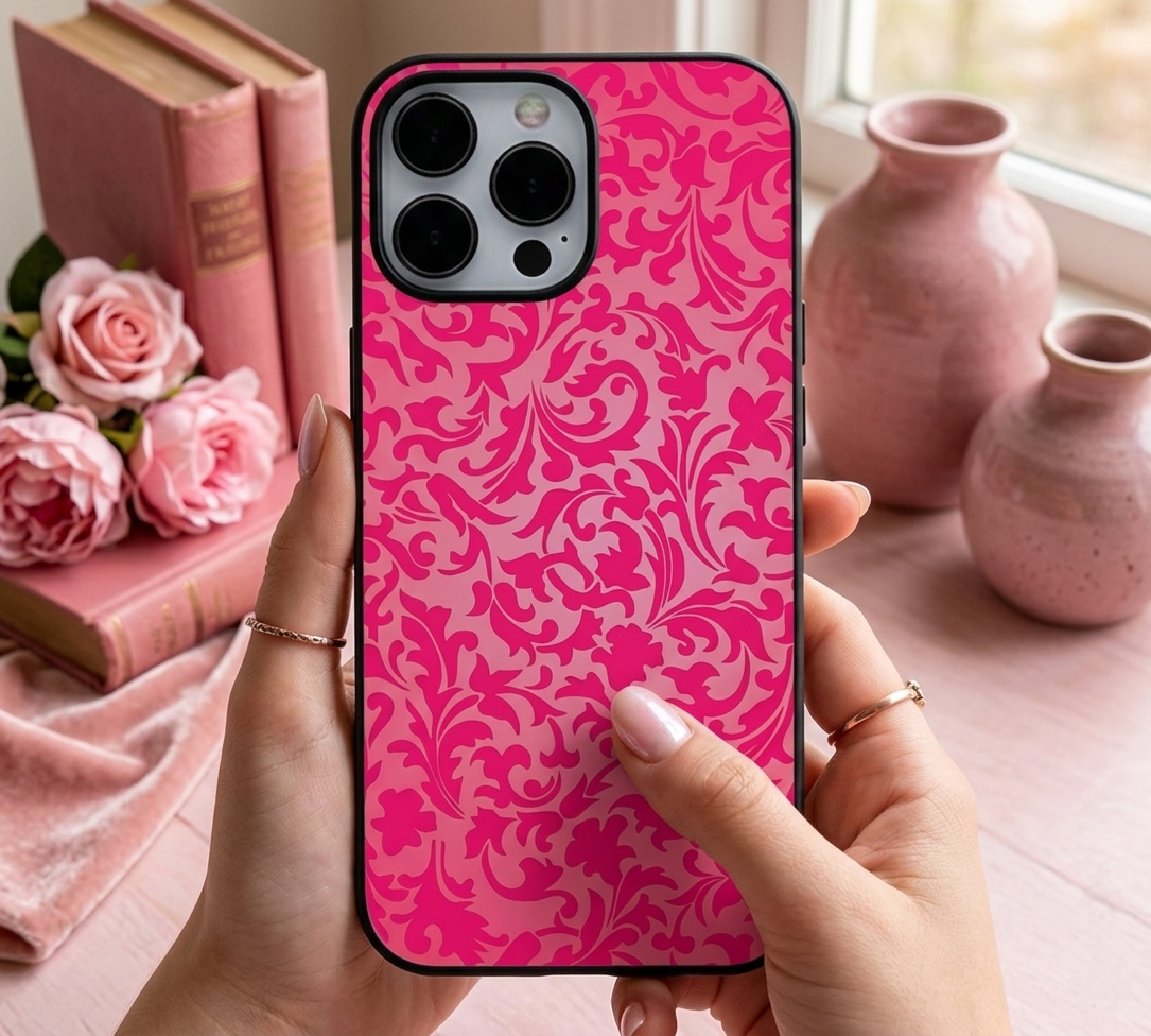 Pink Damask Pattern Case
