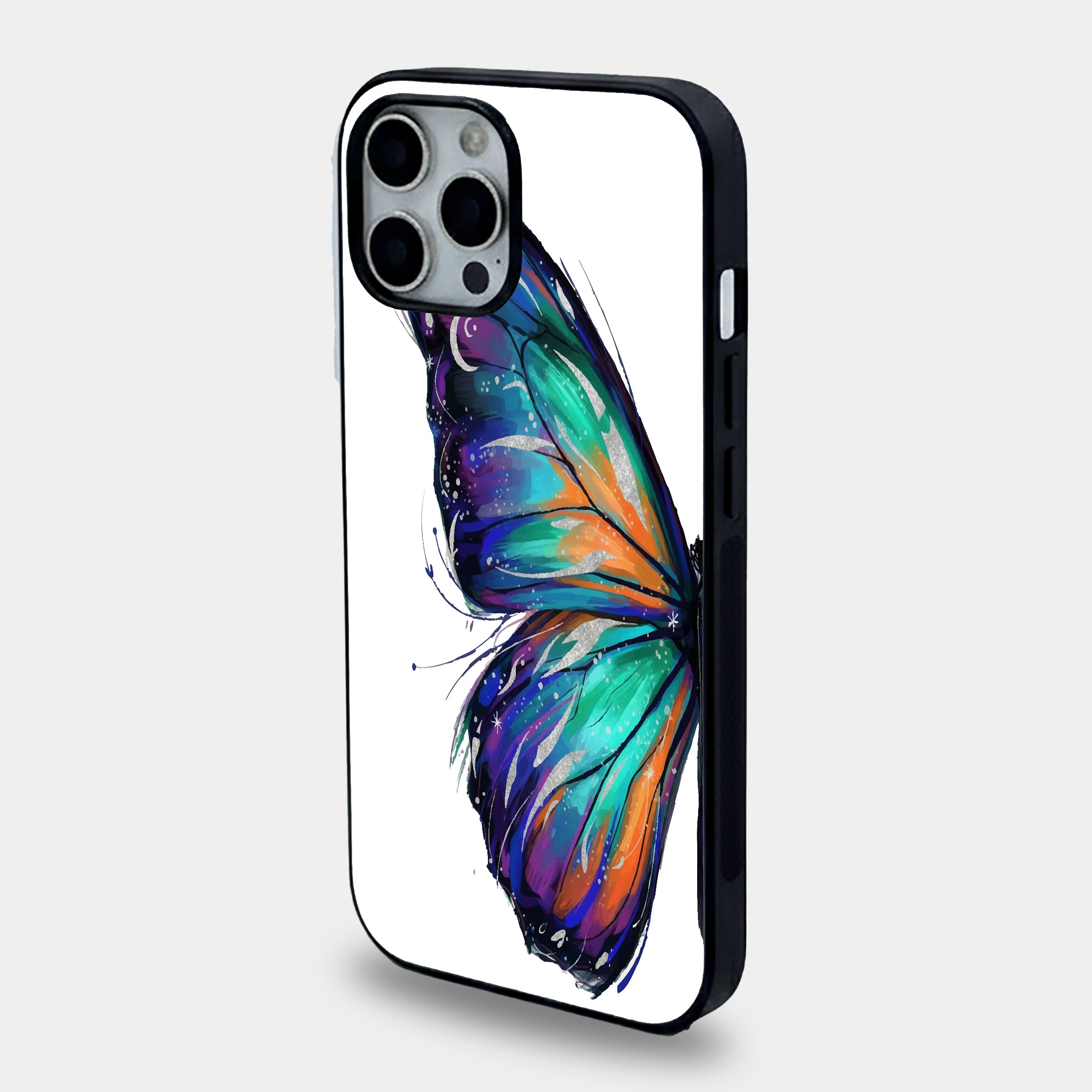 Celestial Butterfly Galaxy Art | Premium Glass iPhone Mobile Cover Case