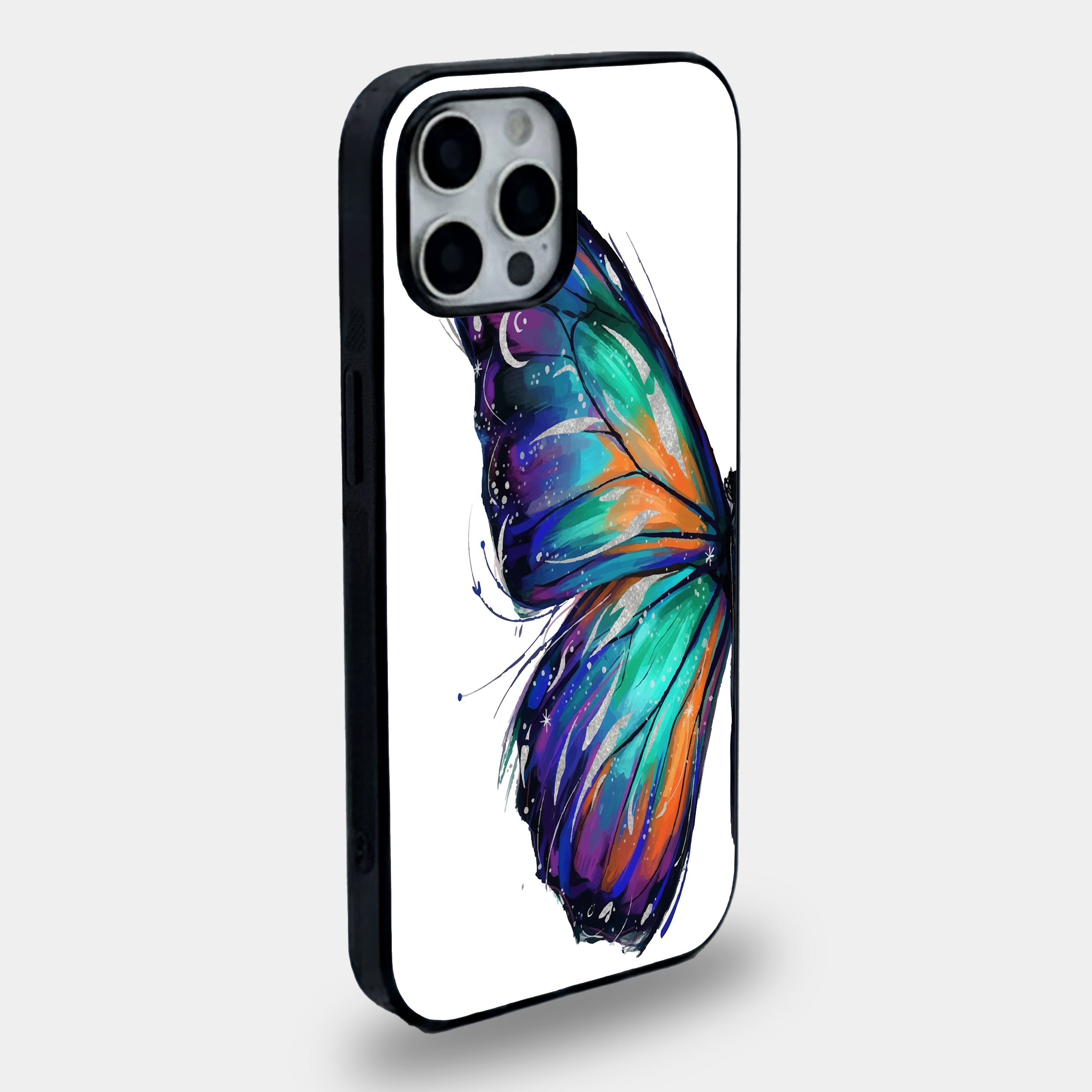 Celestial Butterfly Galaxy Art | Premium Glass iPhone Mobile Cover Case