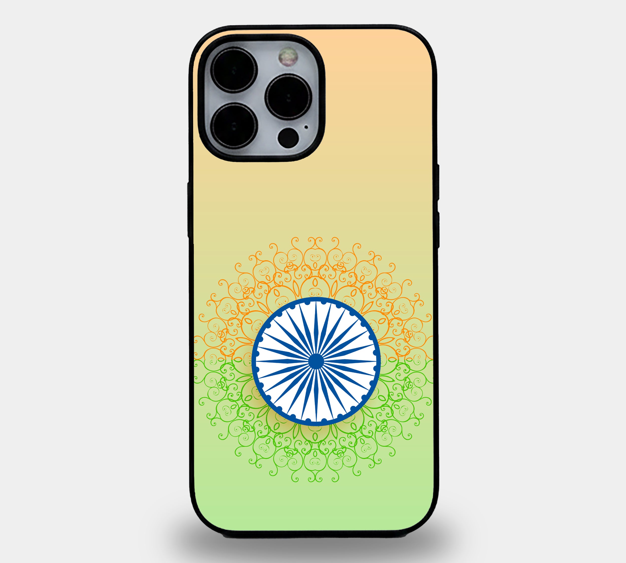 Mandala Ashoka Chakra | Premium Glass iPhone Mobile Cover Case