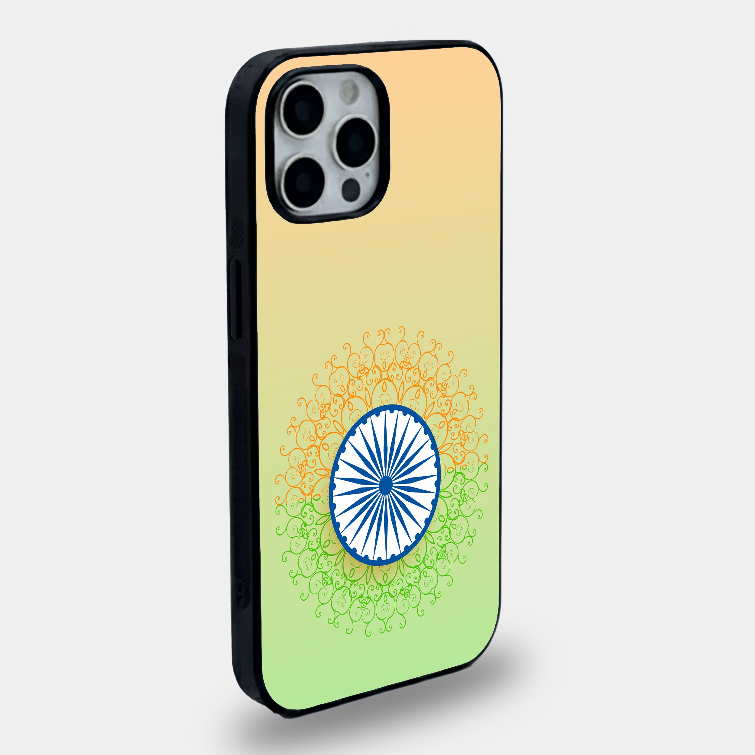 Mandala Ashoka Chakra | Premium Glass iPhone Mobile Cover Case