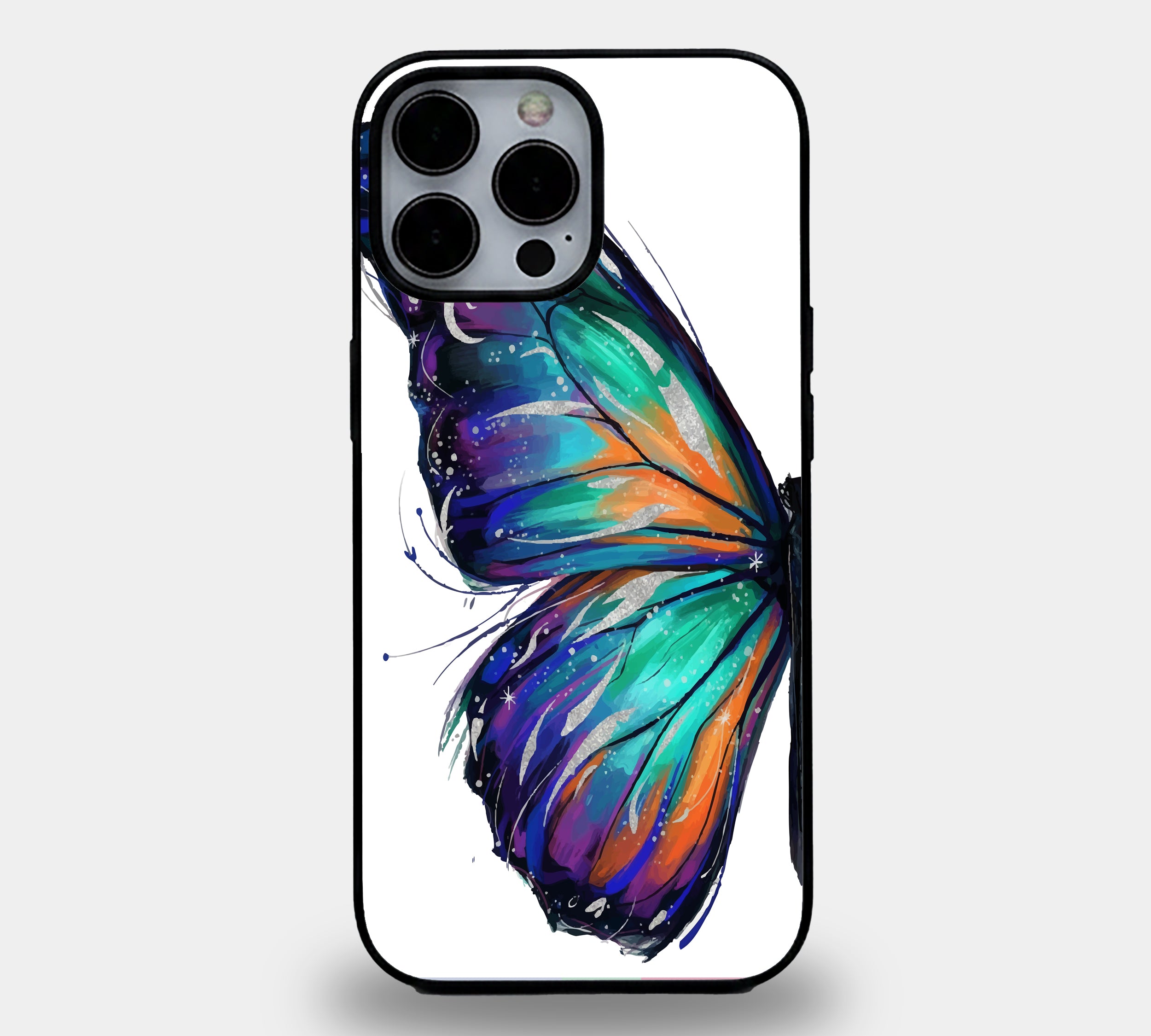 Celestial Butterfly Galaxy Art | Premium Glass iPhone Mobile Cover Case