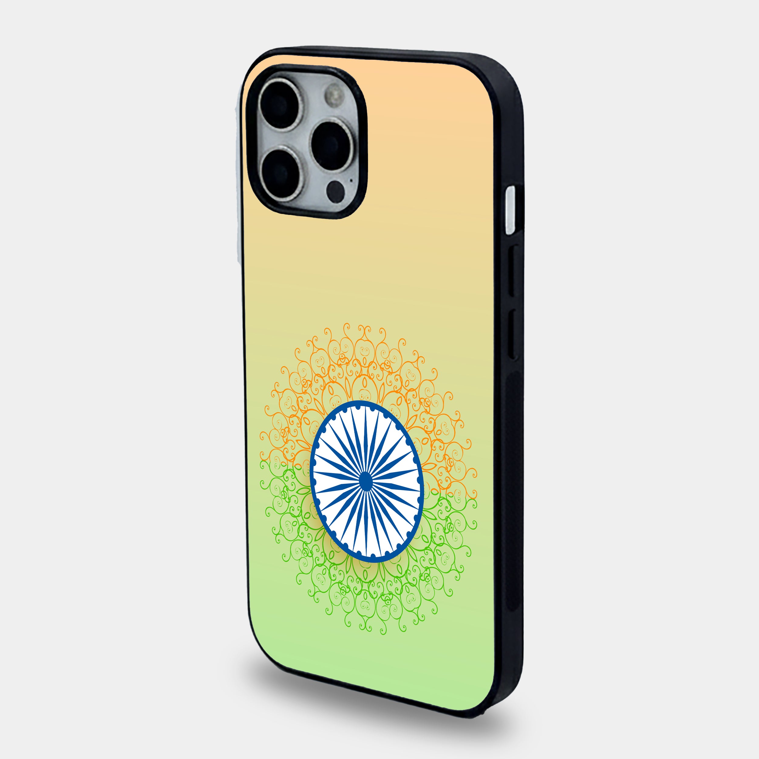 Mandala Ashoka Chakra | Premium Glass iPhone Mobile Cover Case