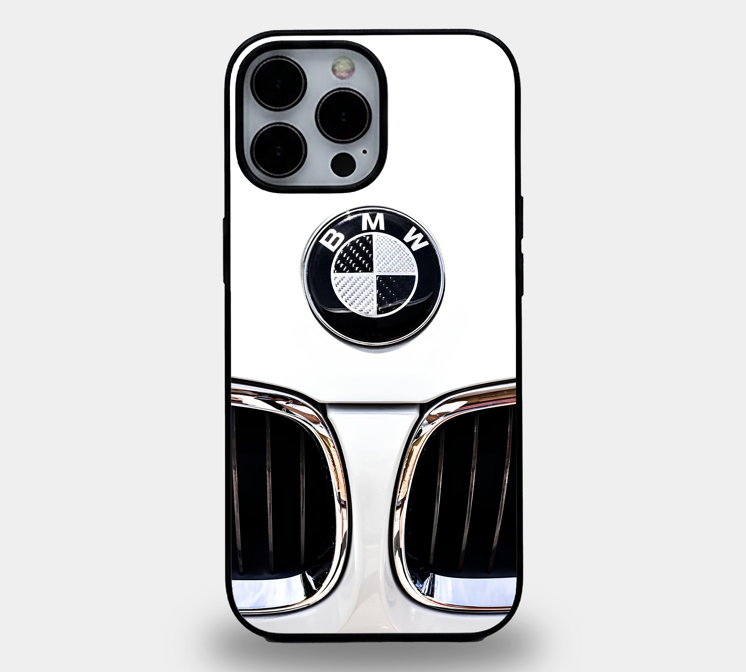 Pearl White BMW Emblem