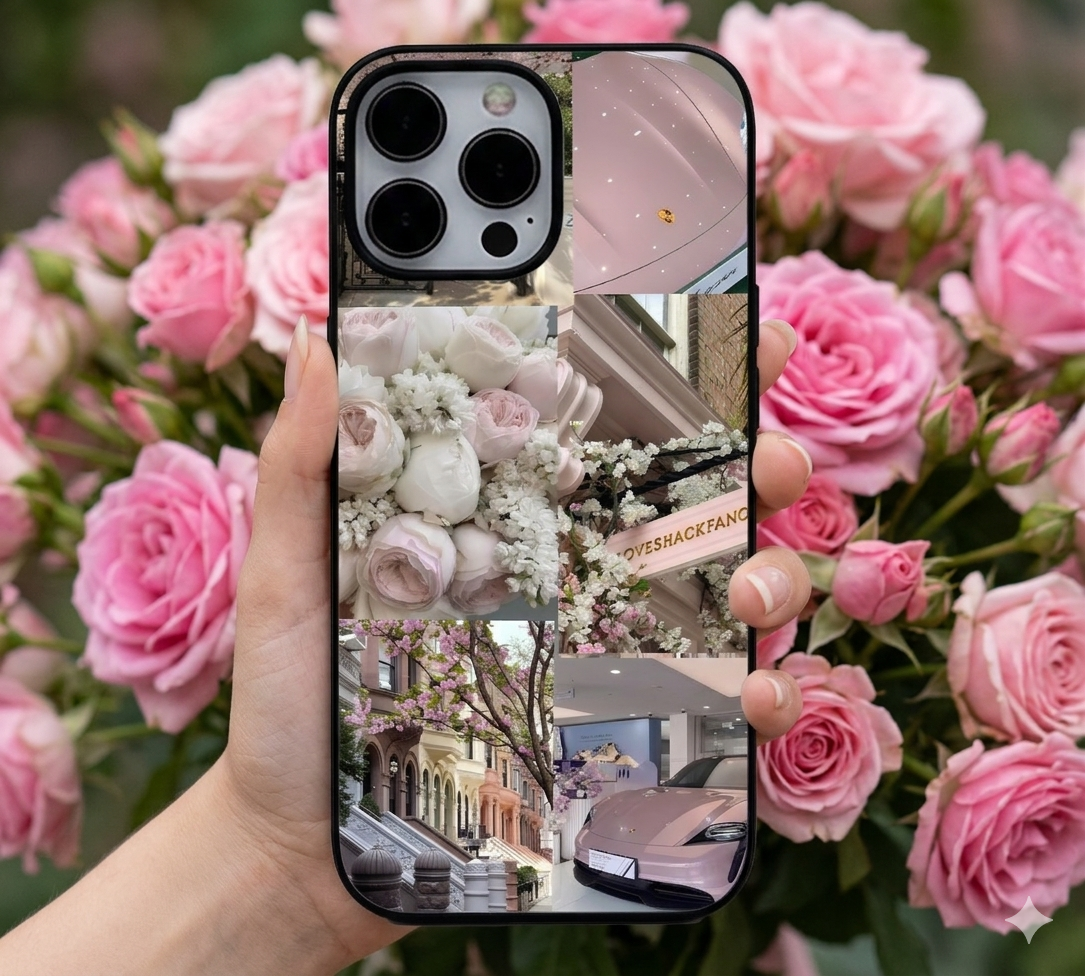 The "Blush Elegance" | Premium Glass iPhone & Samsung Mobile Cover Case