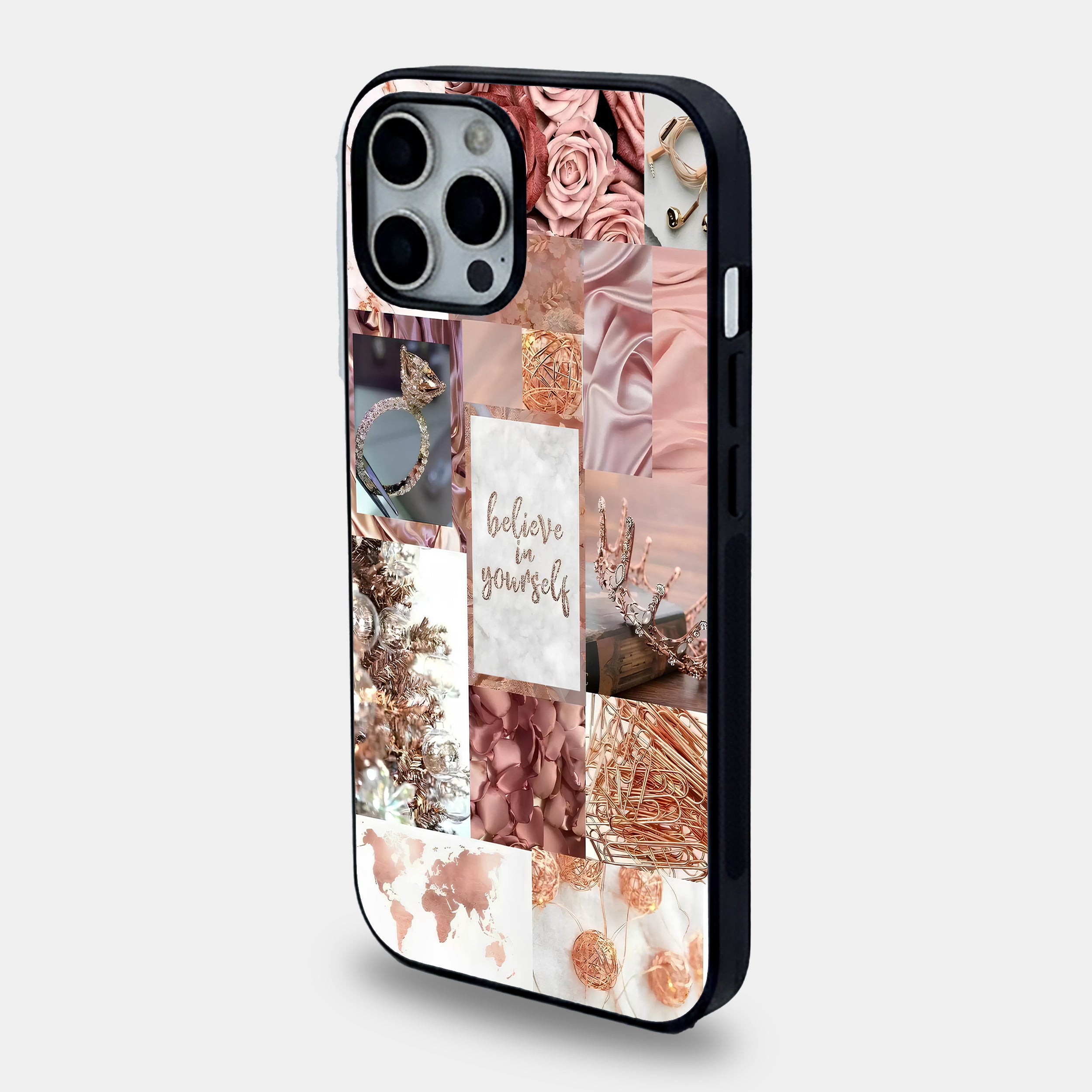 "Believe in Yourself" Collage | Premium Glass iPhone & Samsung Mobile Cover Case